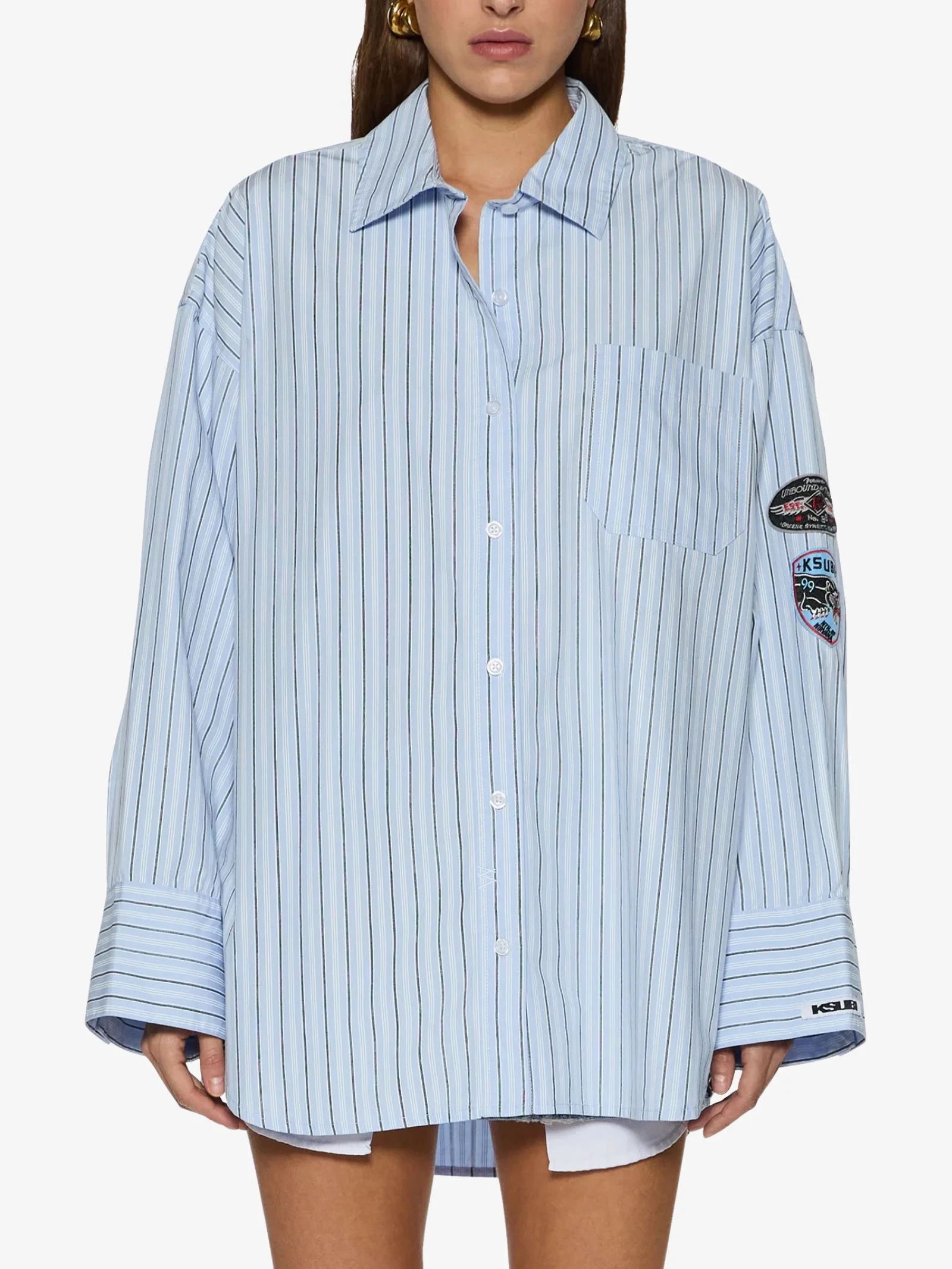 Astra Ls Shirt Blu Stripe Badge