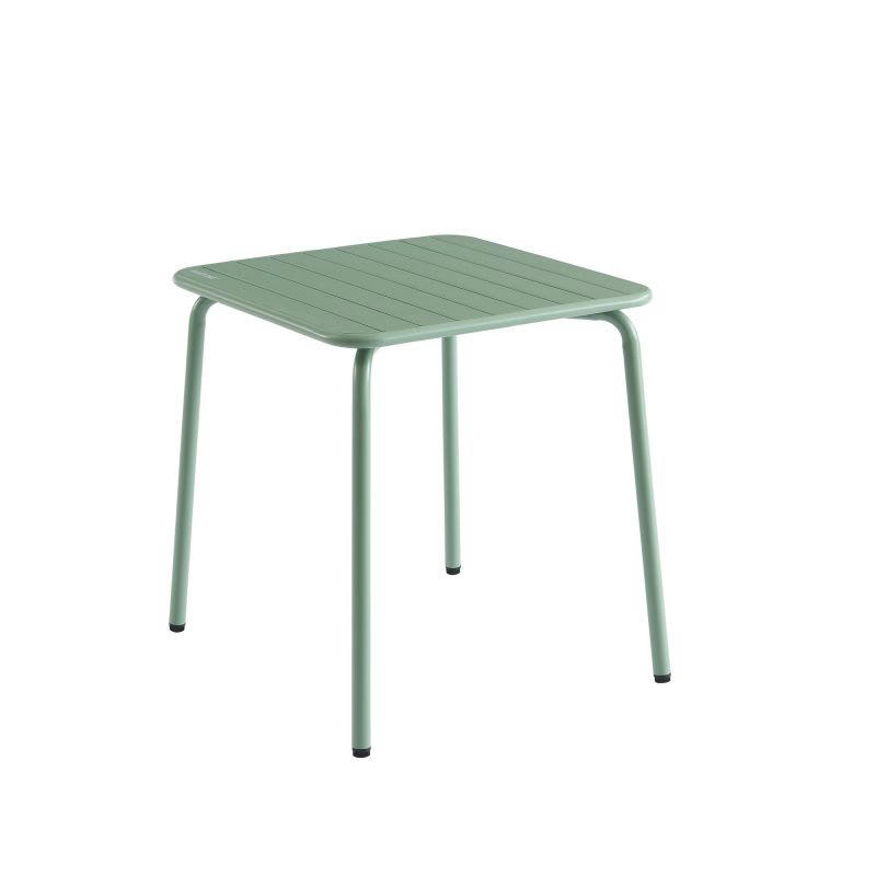 PANTONE - Table de jardin en acier vert menthe 70x70 cm