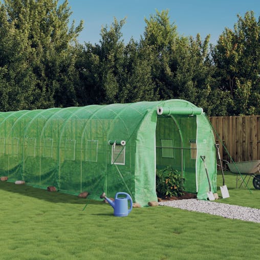 NNEVL Greenhouse with Steel Frame Green 24 m&sup2; 12x2x2 m