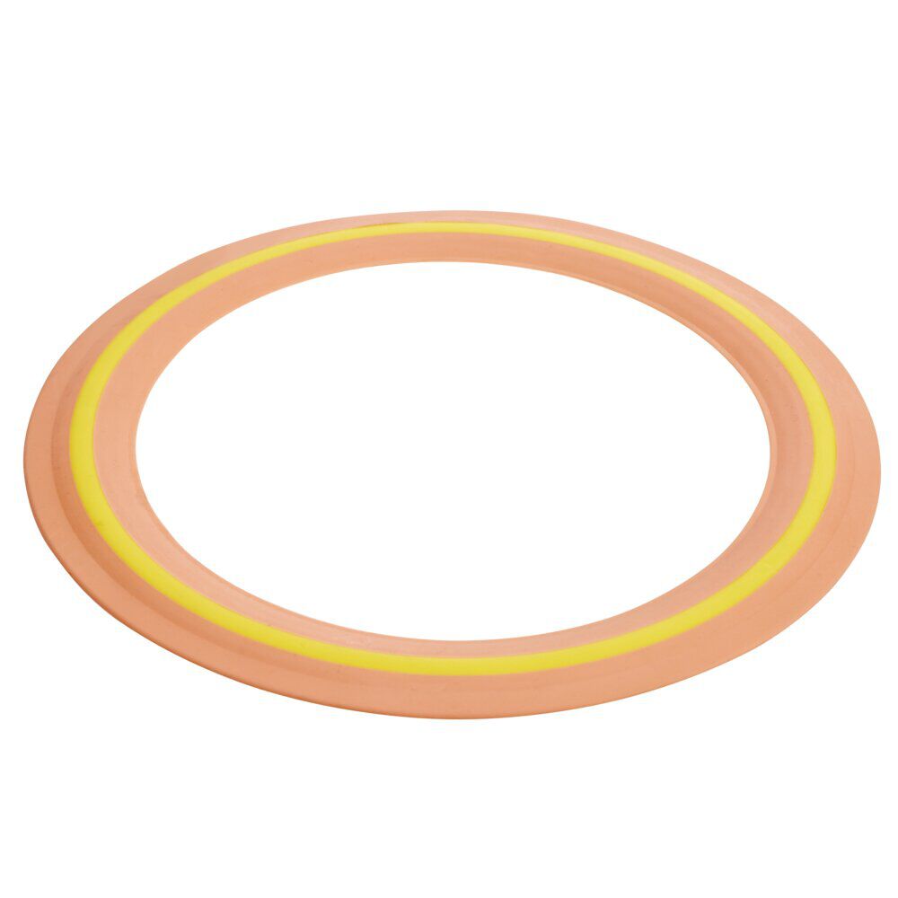 Frisbee disque volant en caoutchouc et plastique rouge corail Ø28,5cm