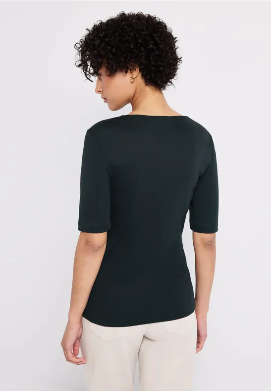 Basic T-Shirt mit blickdichter Front