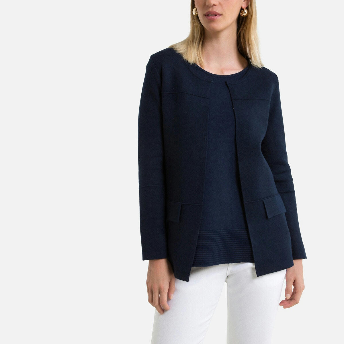 Cardigan long en maille milano