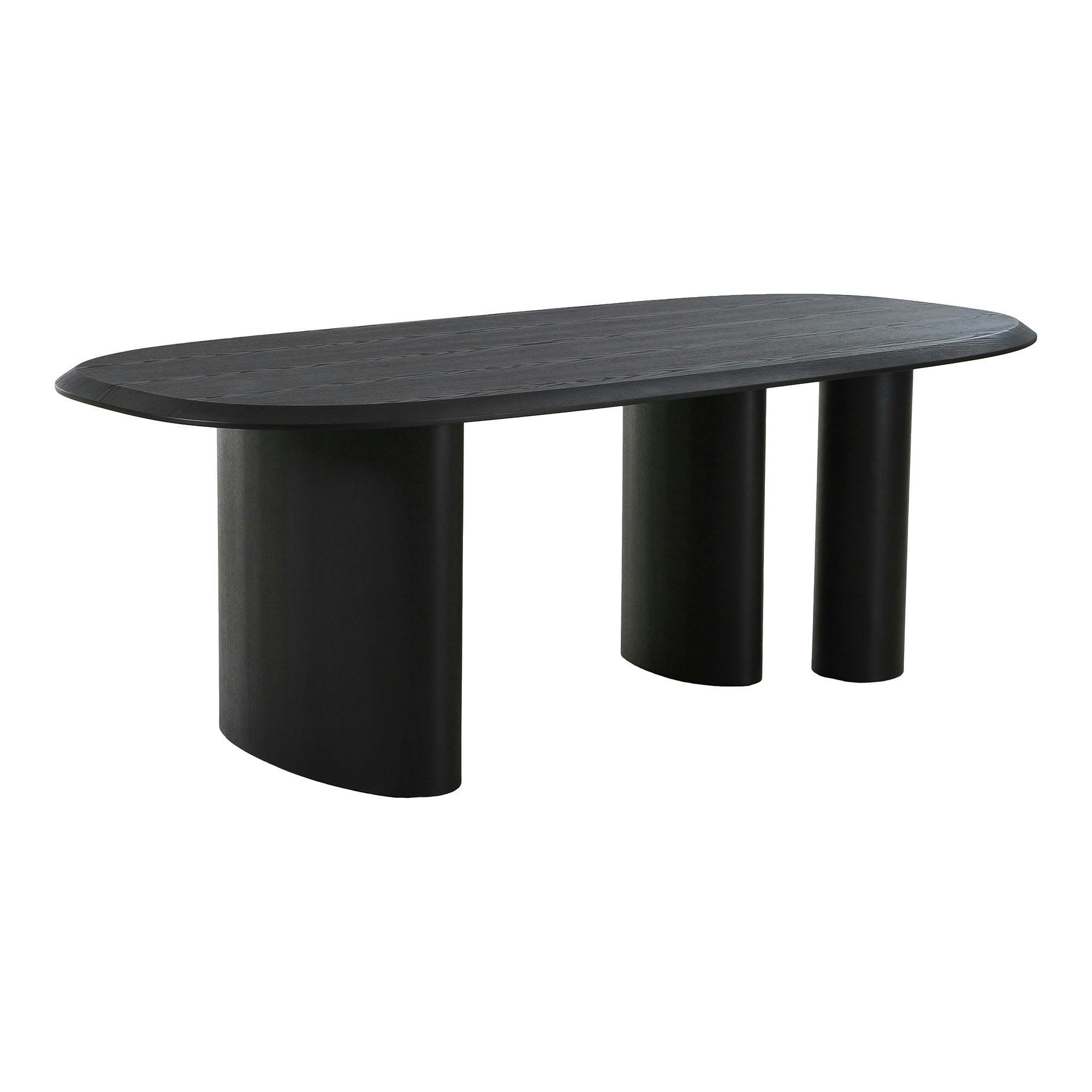 Table moderne noire à 3 pieds design 220 cm ALBERTA