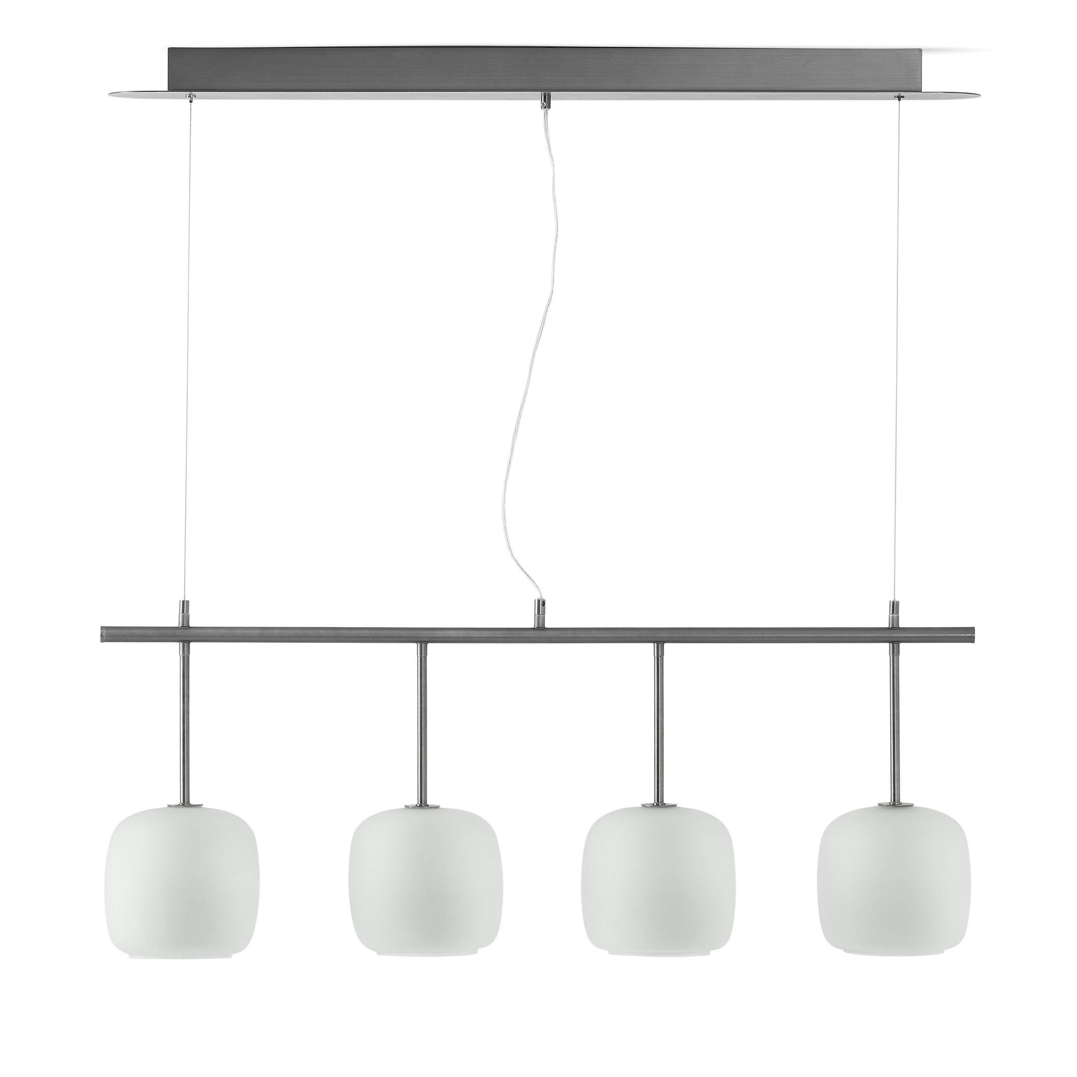 Suspension ligne 4 globes, design E.Gallina,Misuto