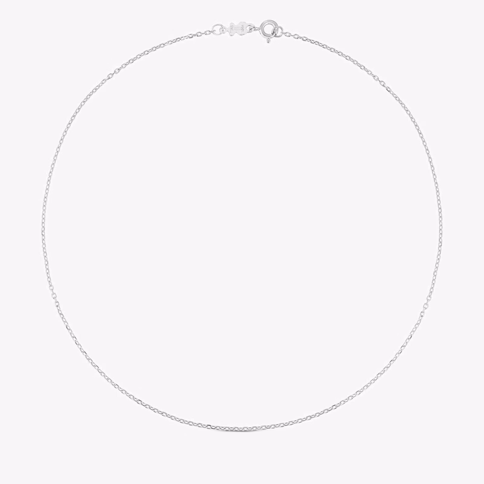 Gargantilla de plata con anillas redondas, 40 cm Chain