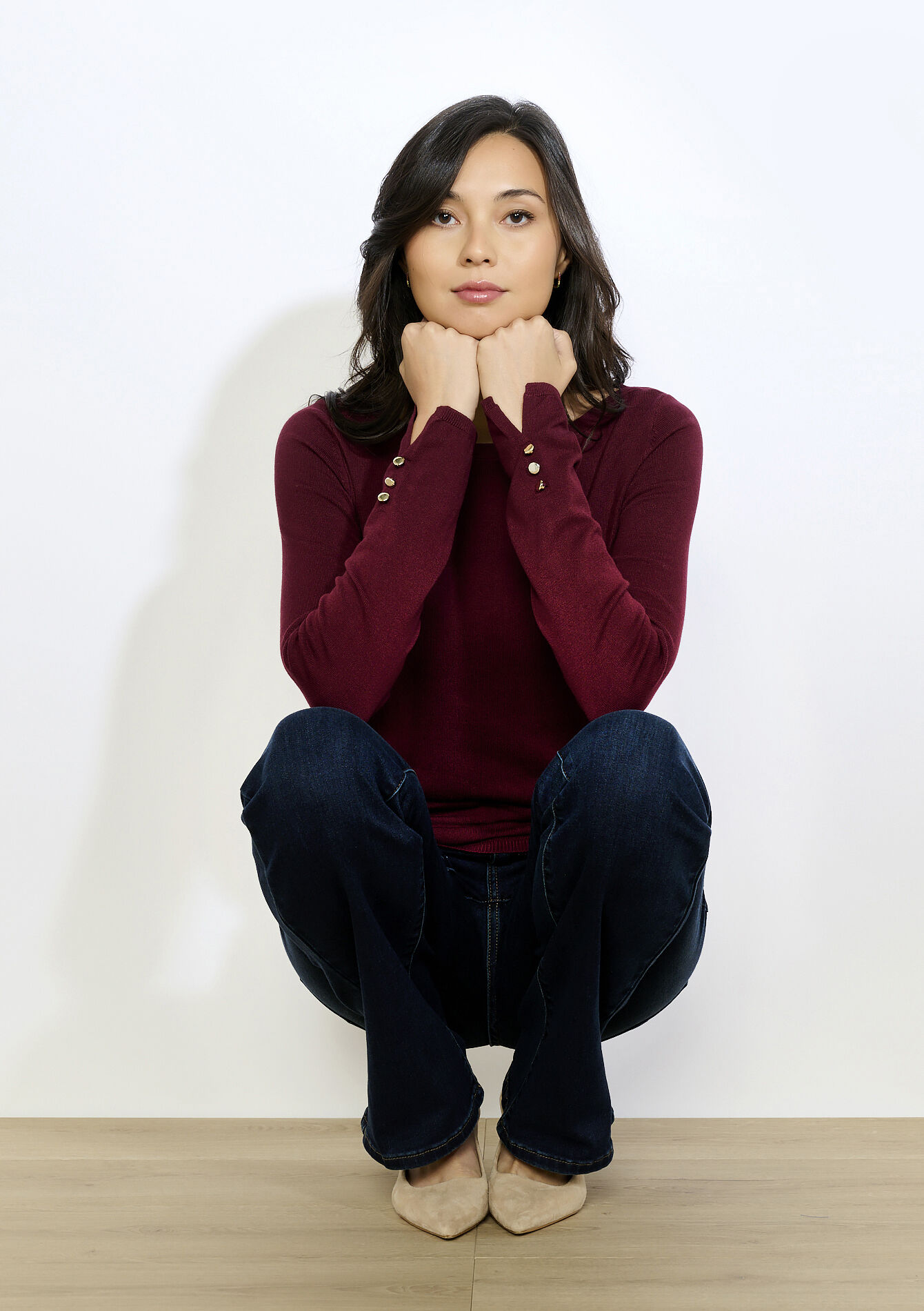 Trui met gouden knopen