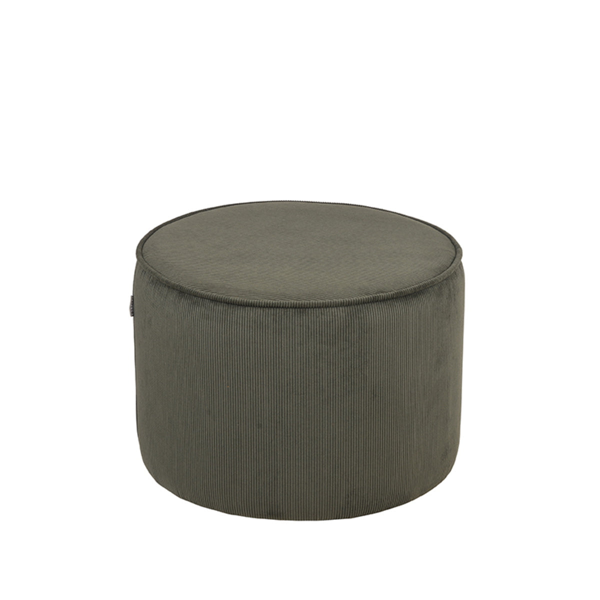 LABEL51 Poef Tibo - Groen Ribstof - 55x55x40cm