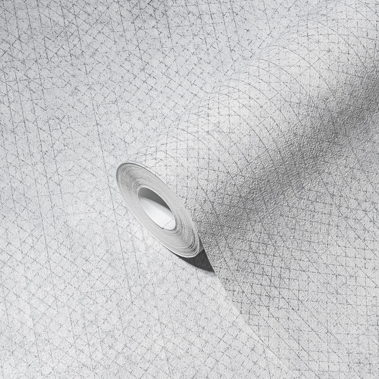A.S. Création behang effen grijs, zilver en metallic - 53 cm x 10.05 m - AS-388261