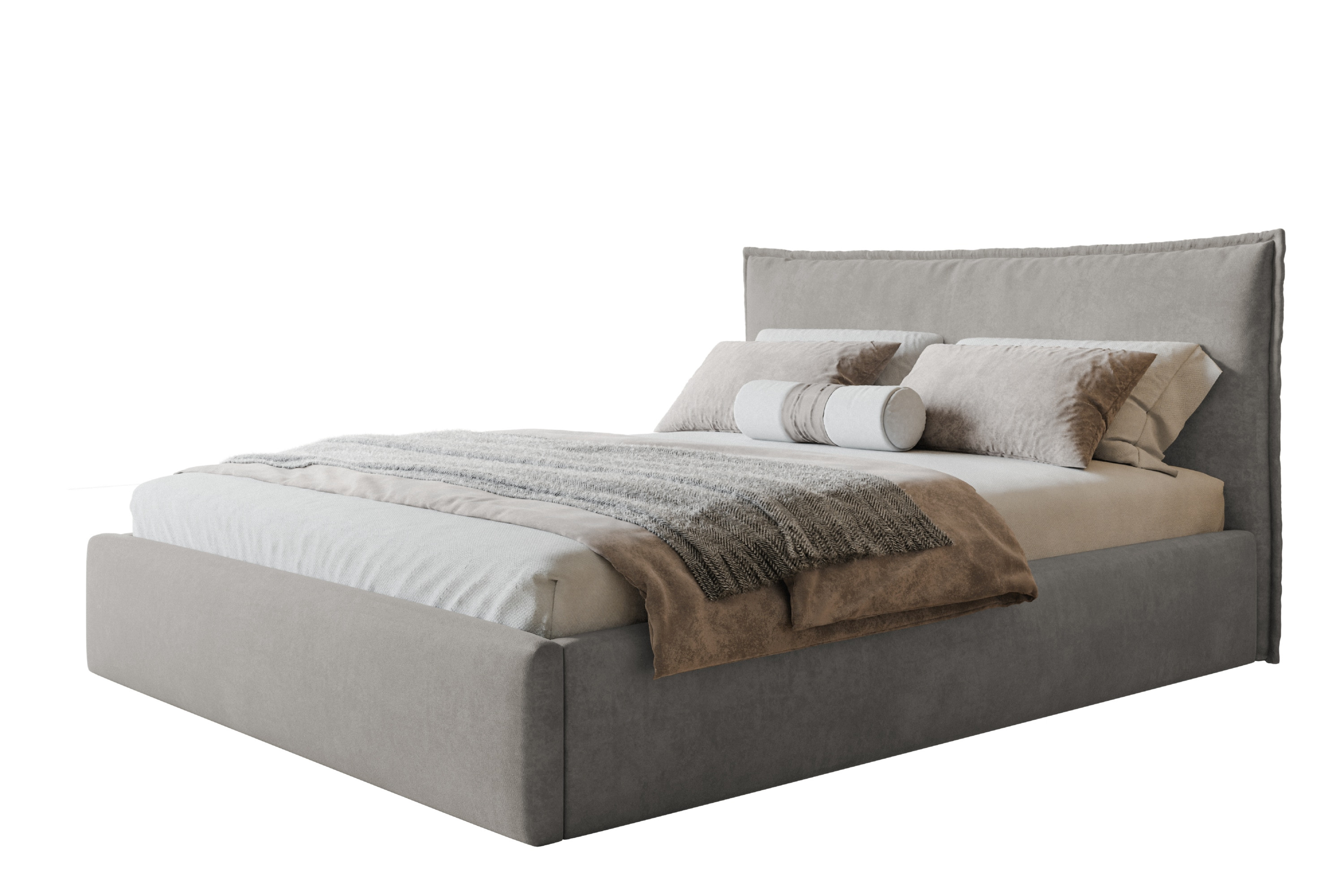 Łóżko tapicerowane RiminiSlim 90x200 ze stelażem metalowym