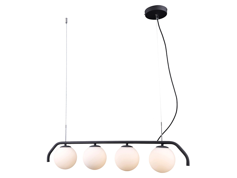 Lampa wisząca Carimi 4-punktowa stalowa biało-czarna