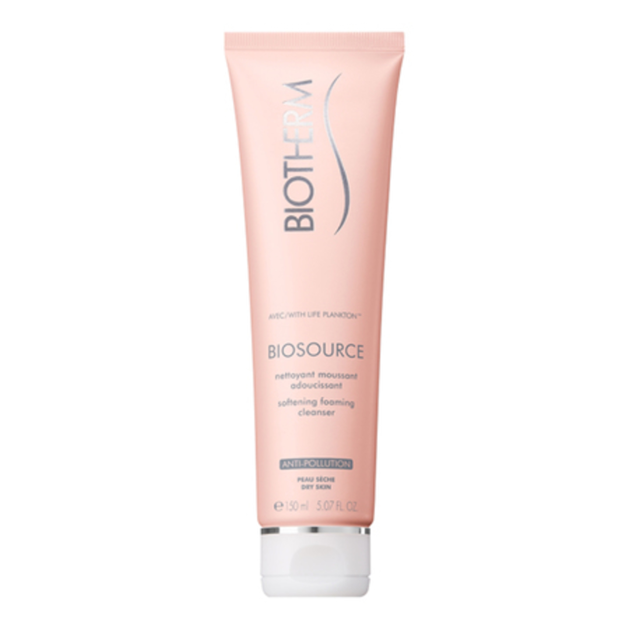 BIOSOURCENettoyant moussant adoucissant anti-pollution peau sèche