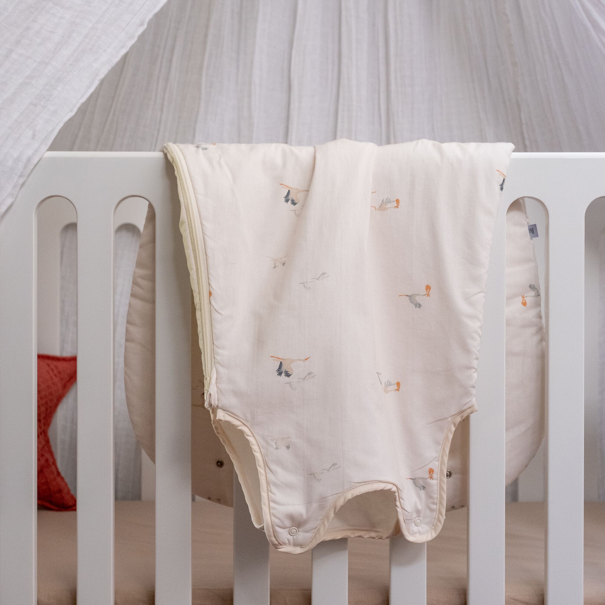 ENVOL - Gigoteuse évolutive en coton bio 90x48cm - blanc