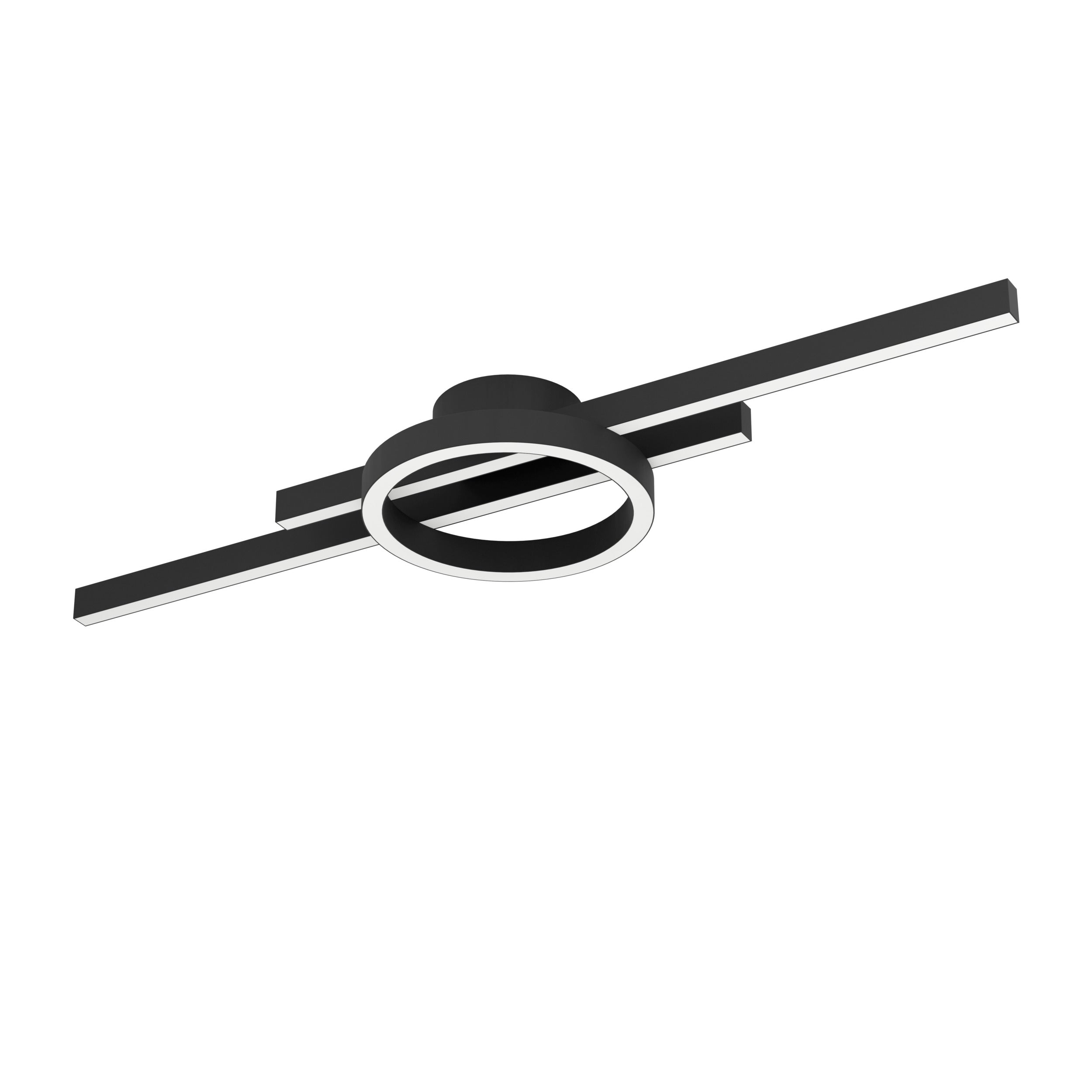 EGLO plafondlamp Amandolo - led - 77,5 cm - zwart/wit - dimbaar