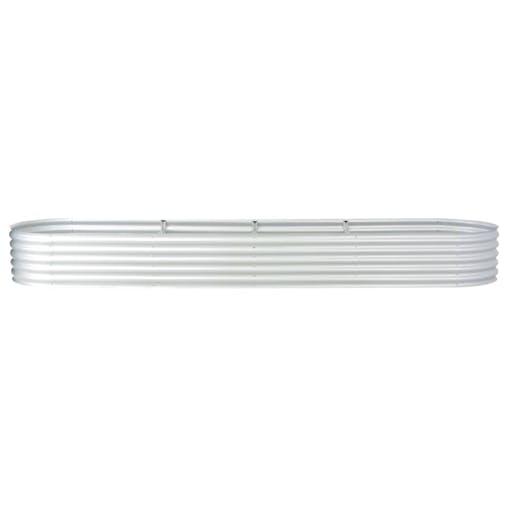 NNEVL Garden Raised Bed 400x80x44 cm Galvanised Steel Silver