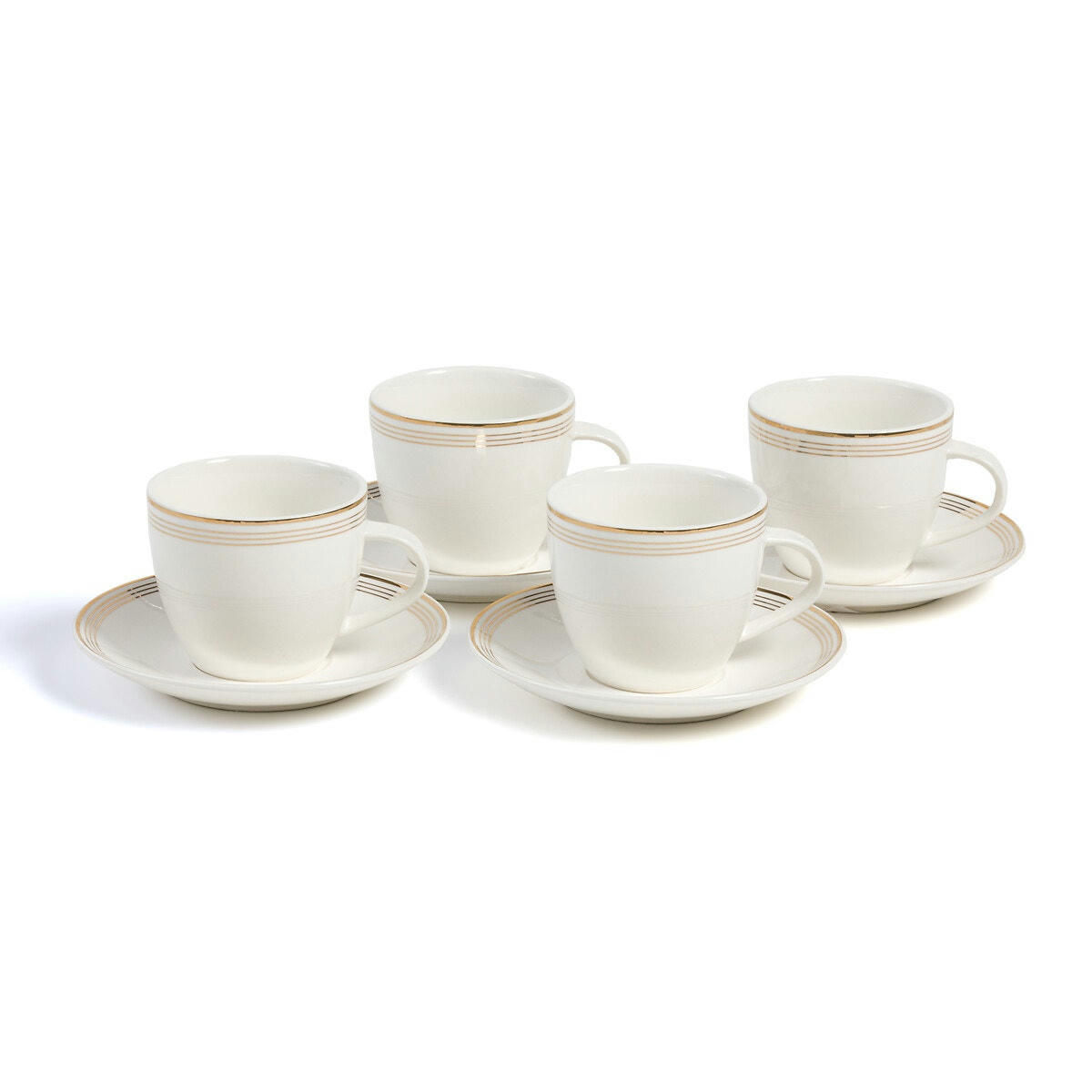 Lot de 4 tasses et sous-tasses, Soline