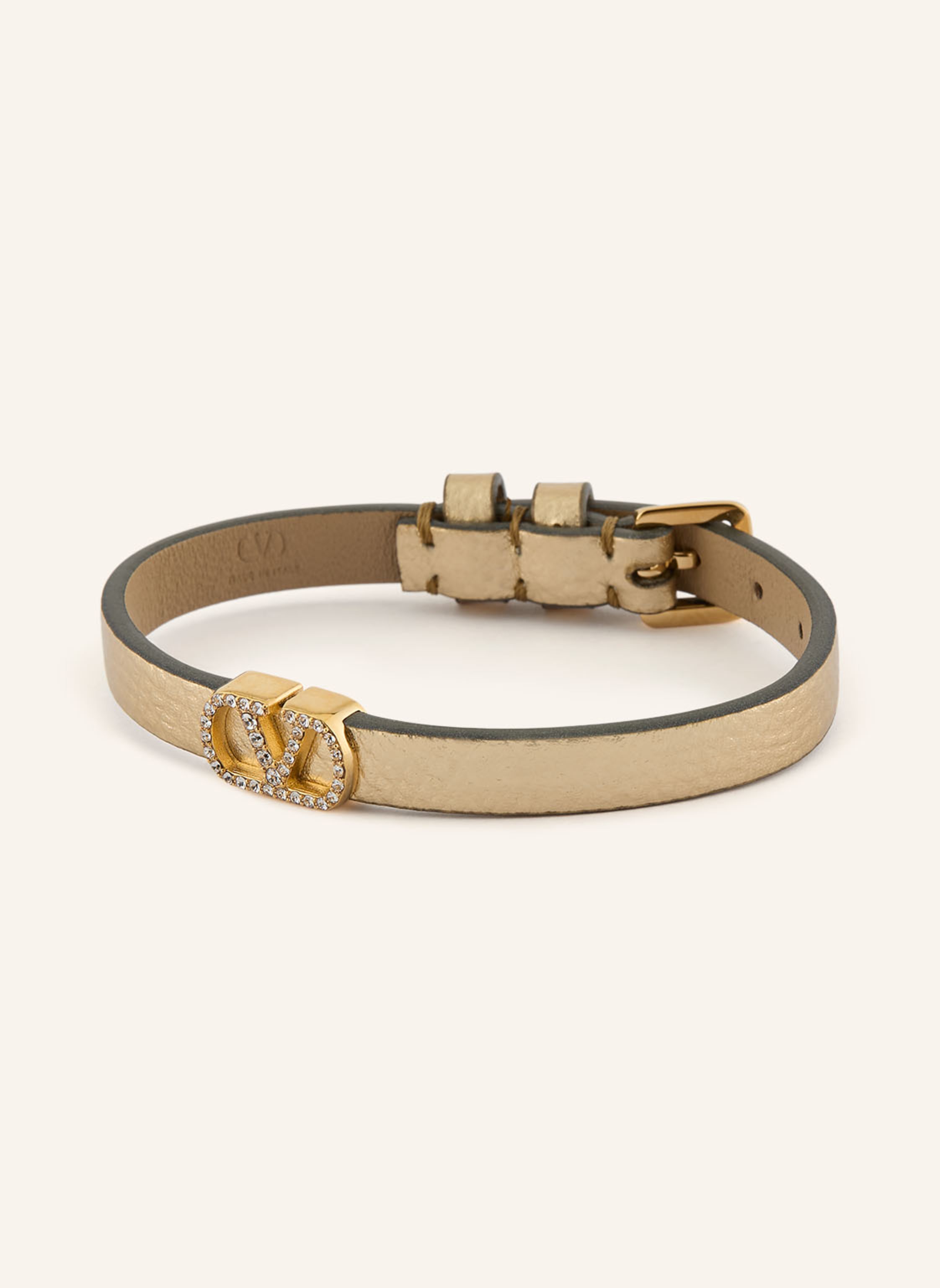 VALENTINO GARAVANI Lederarmband VLOGO SIGNATURE mit Swarovski Kristallen