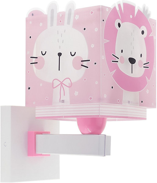 Applique murale pour enfants Baby Jungle animaux de la jungle rose