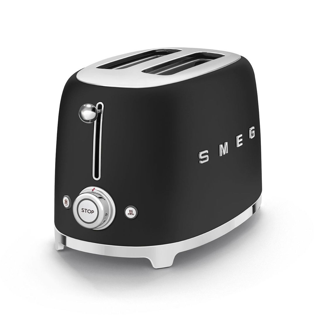 Smeg TSF01 Matte 2 Slice Toaster with Bun Warmer Set