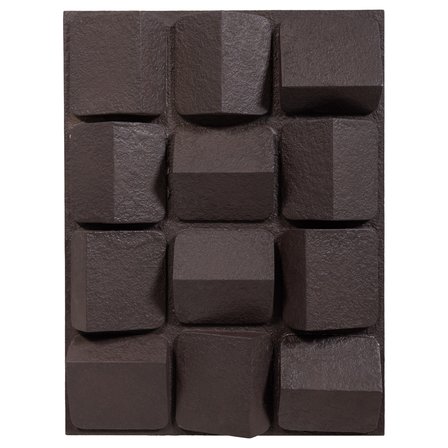 WOOOD wanddeco Axis - Betonlook - Bruin - 81x61x9