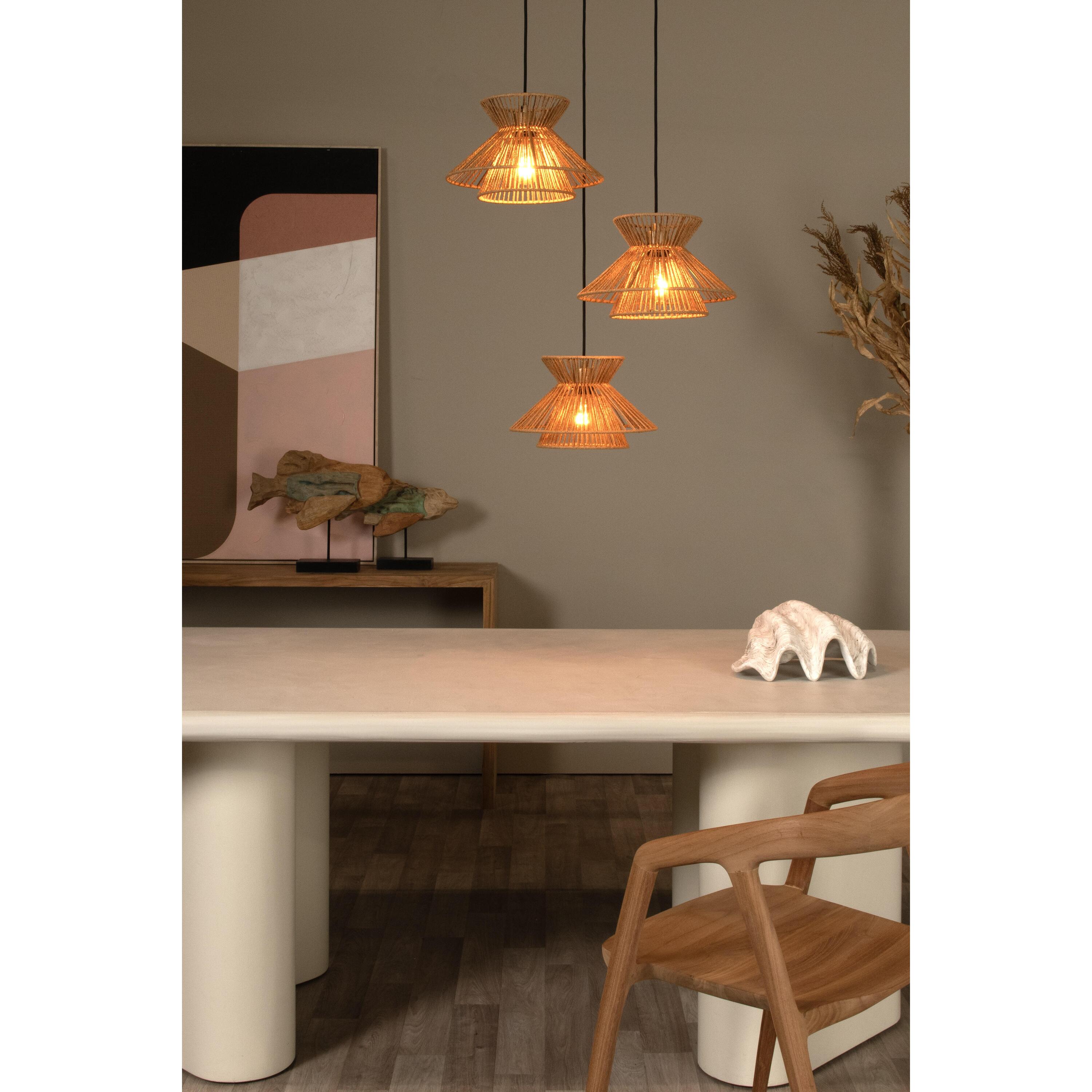 Tasman 3 cluster hanglamp rond naturel