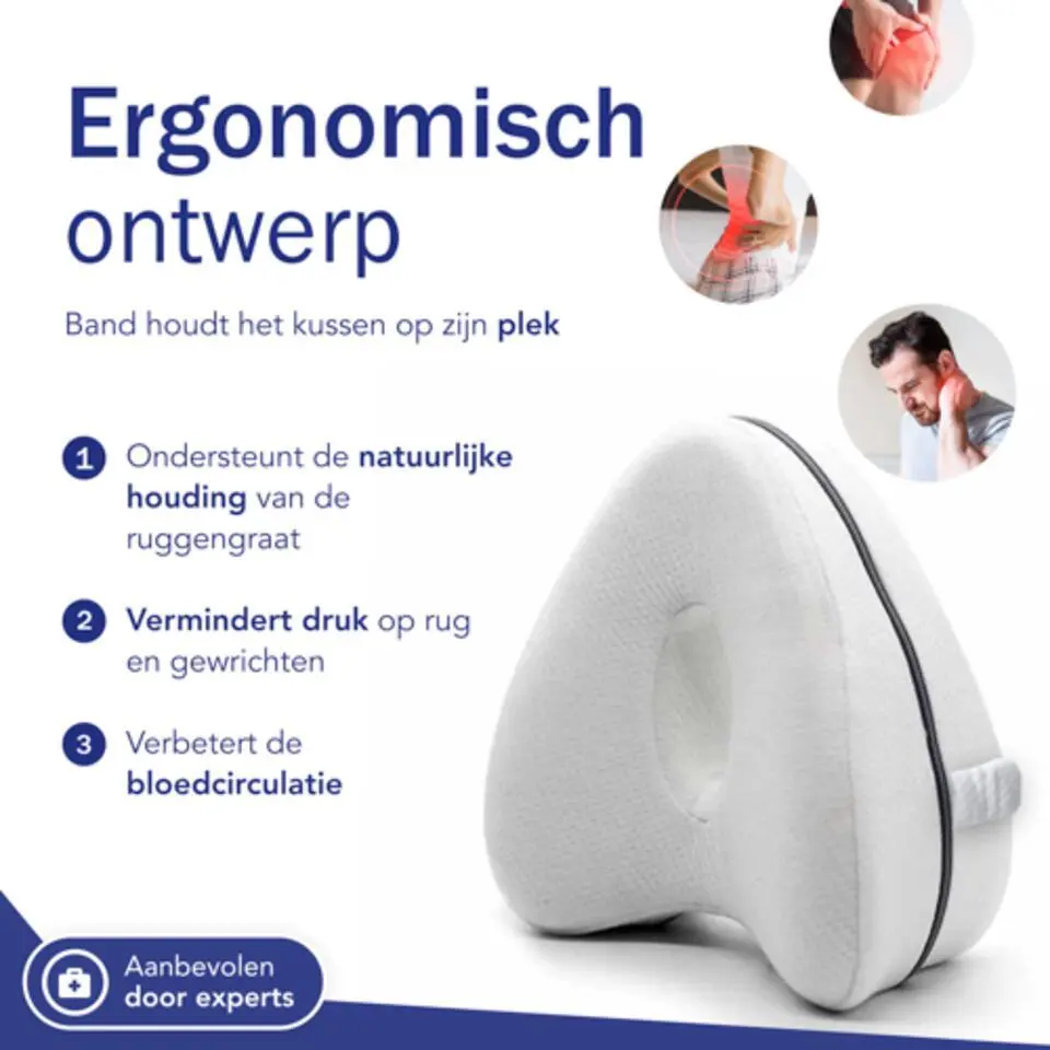 Sleeptight - Kniekussen voor in bed - Orthopedisch - Beenkussen - Zijslaapkussen