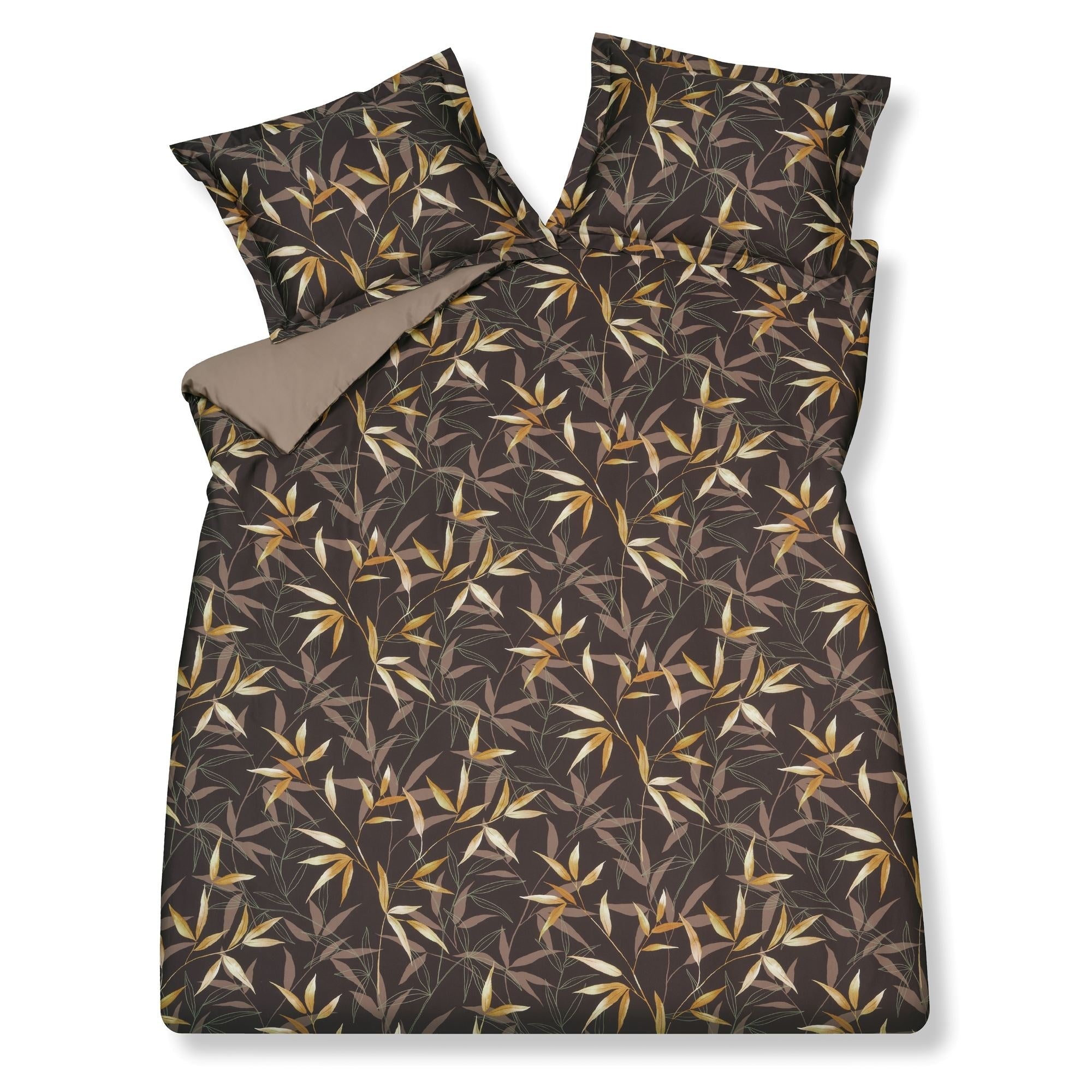 Zen Garden Dekbedovertrek Dark Chocolate   140 x 200 220 cm   Bruin