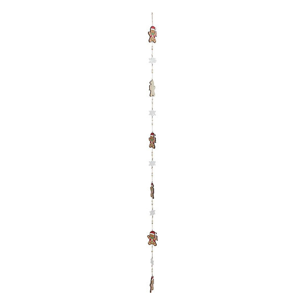 Guirlande pain d'épice l.1,8m bois assorti- Modéle A- Atmosphera