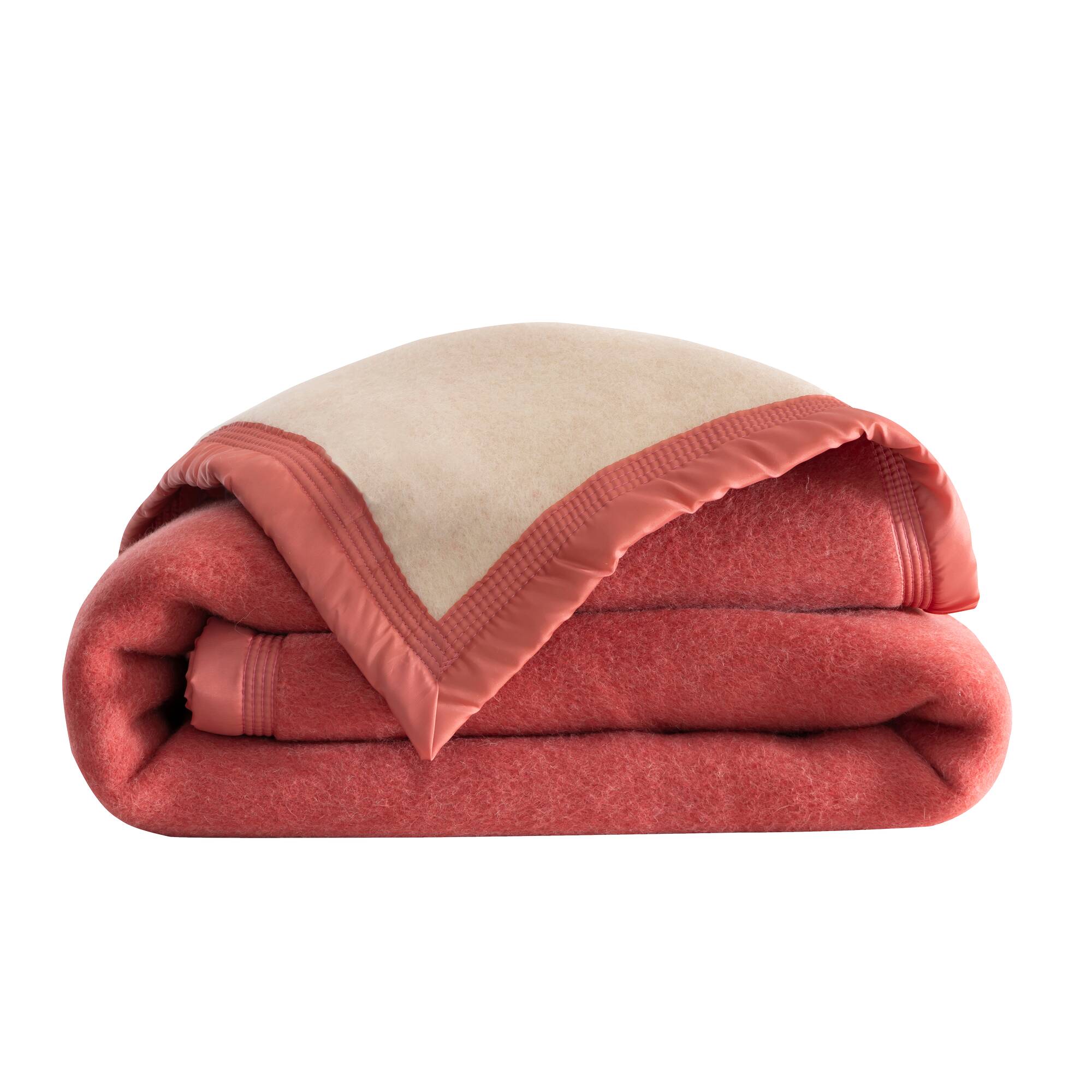 Couverture bicolore pure laine 600 g/m²