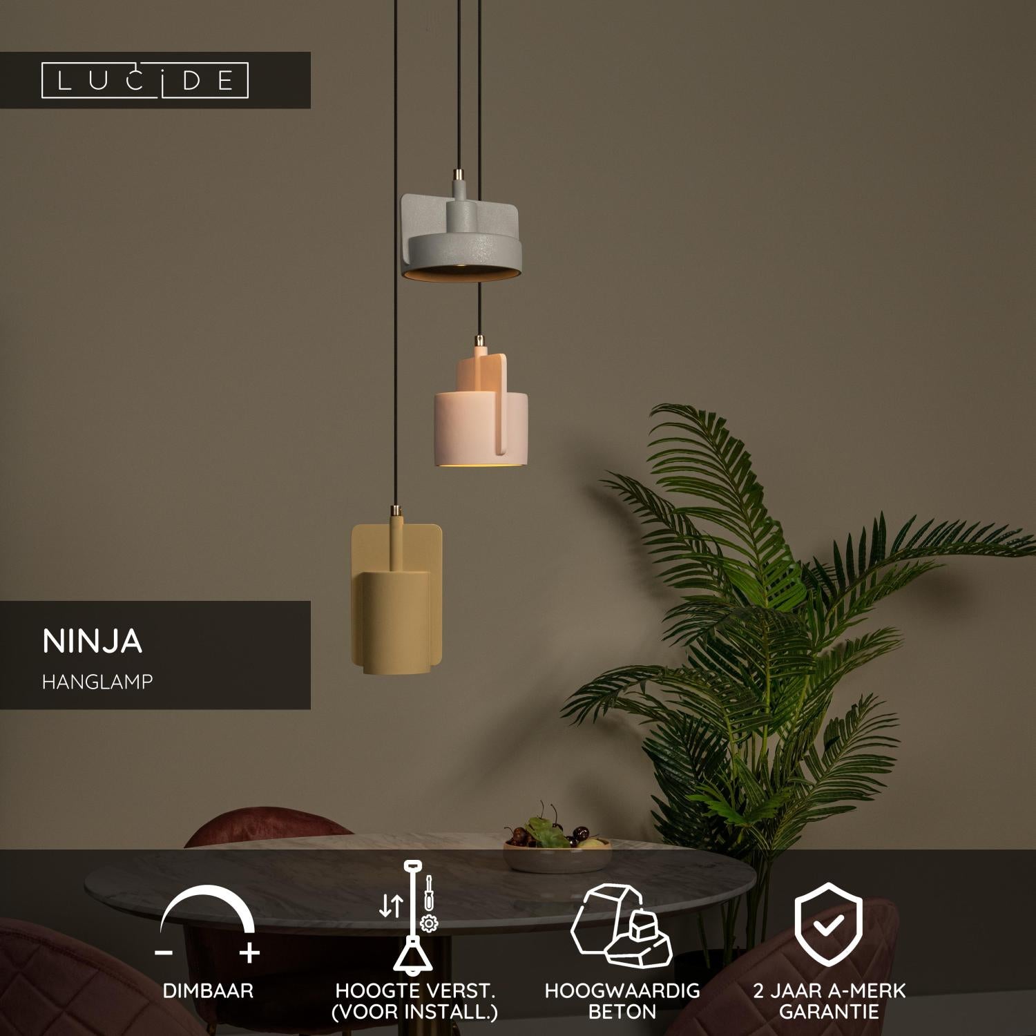 Lucide NINJA Hanglamp - Multicolor