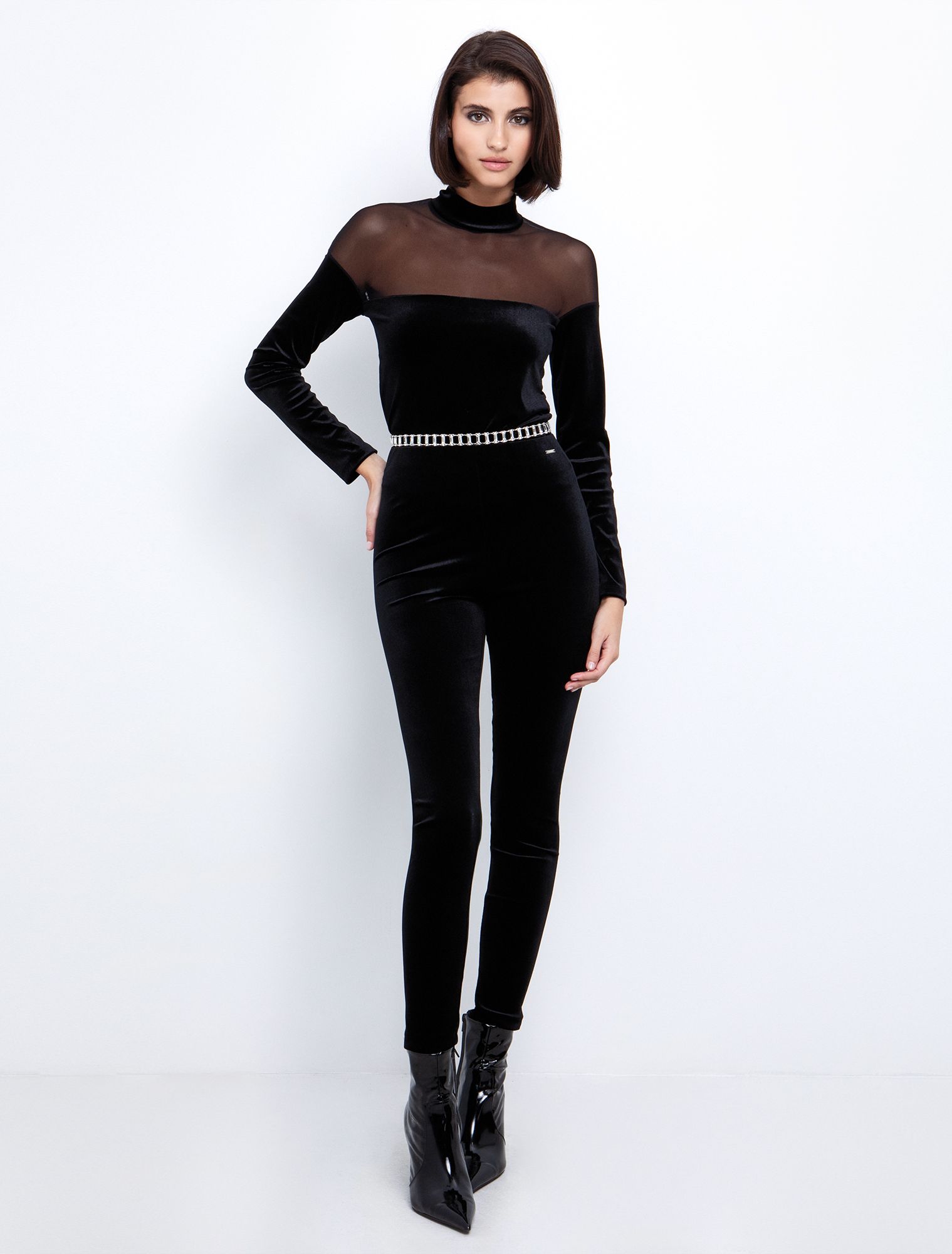 Χmas: Βελούδινη μπλούζα με διαφάνεια