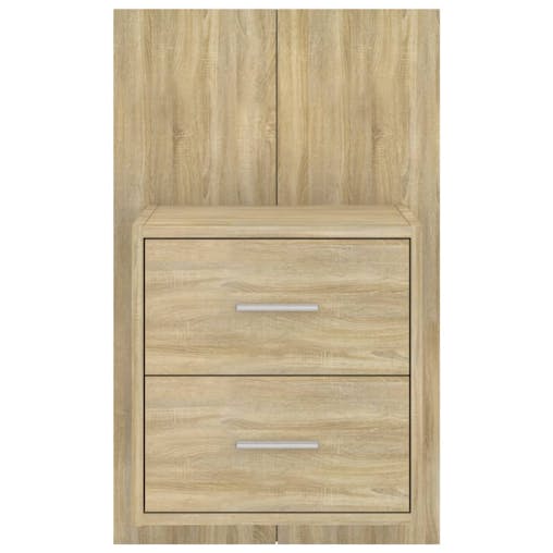 NNEVL Wall-mounted Bedside Cabinets 2 pcs Sonoma Oak