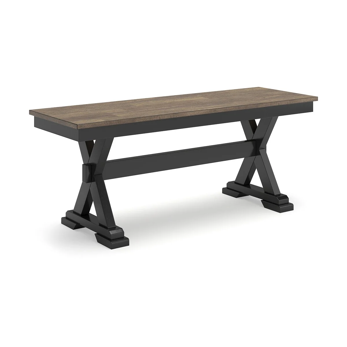 Signature Design by Ashley Wildenauer Brown/Black 50 Dining Bench - 48 W x 16 D x 19.25 H