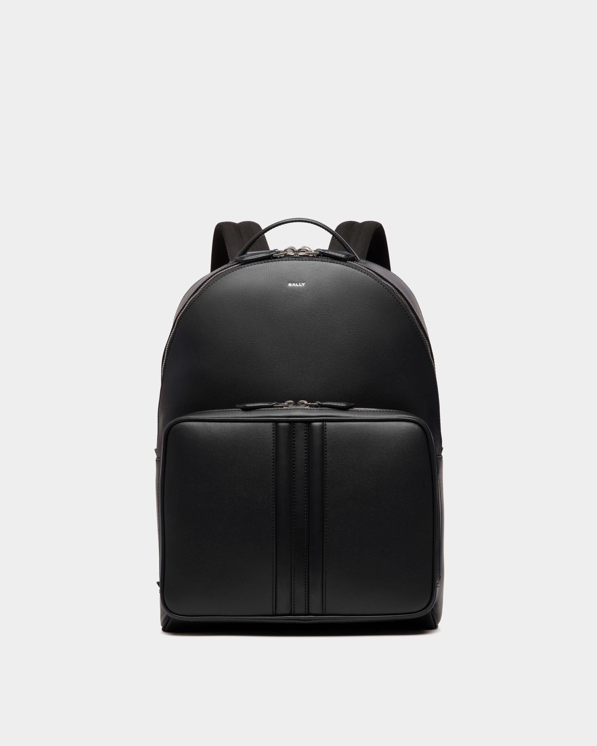 Mythos Rucksack Aus Recyceltem Leder In Schwarz