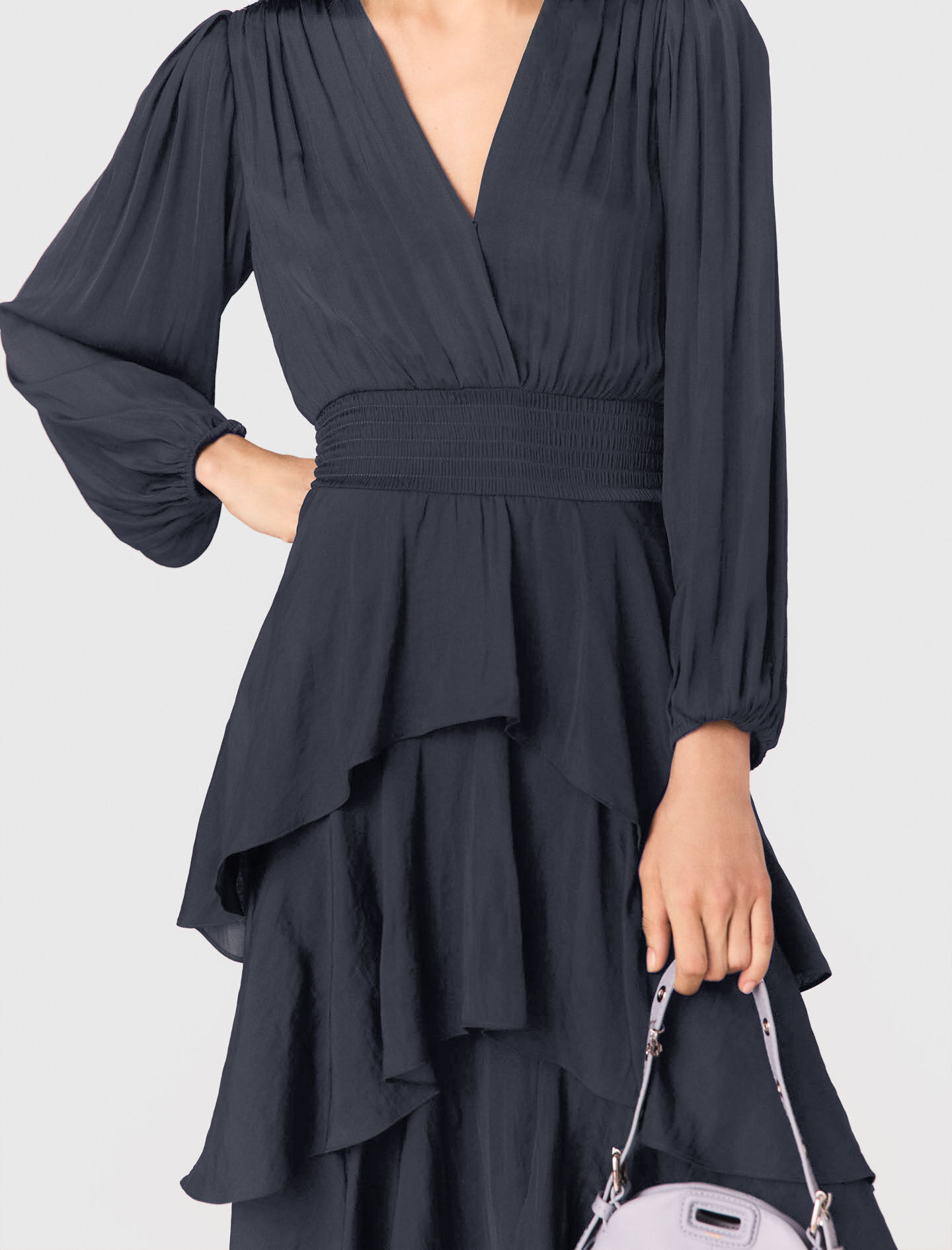 Robe longue à volants