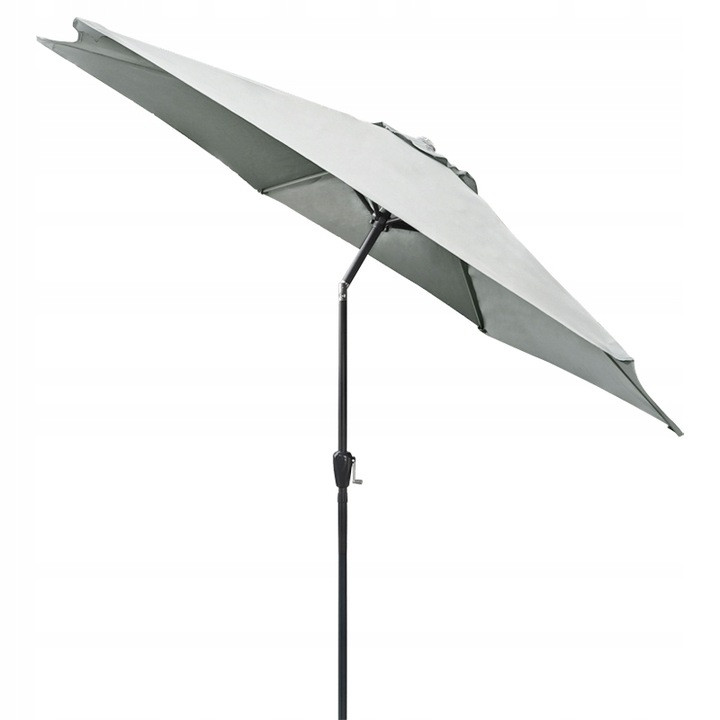 Duży składany regulowany parasol pochylny ogrodowy 270cm Boston j. szary