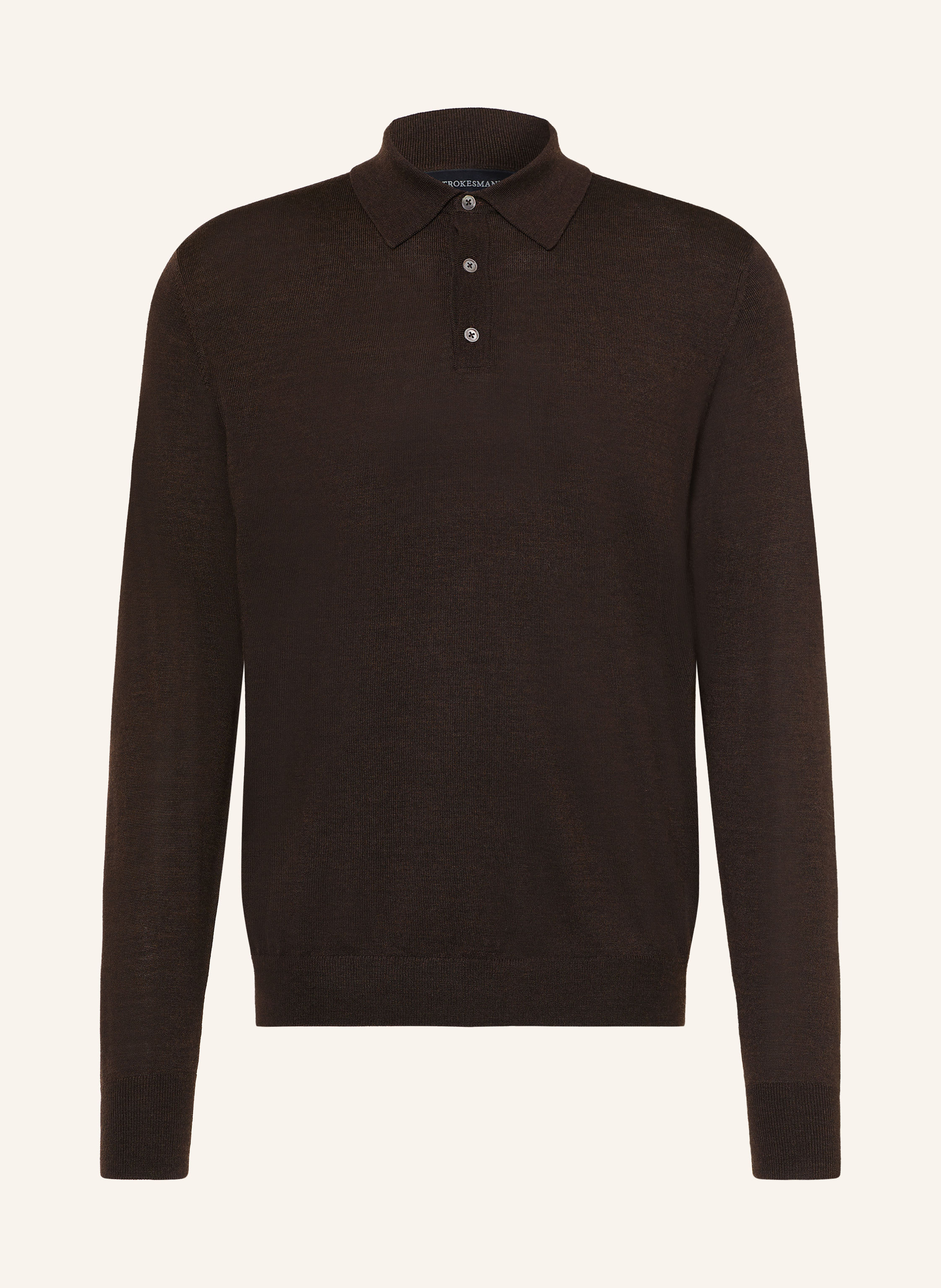 STROKESMAN'S Strick-Poloshirt aus Merinowolle