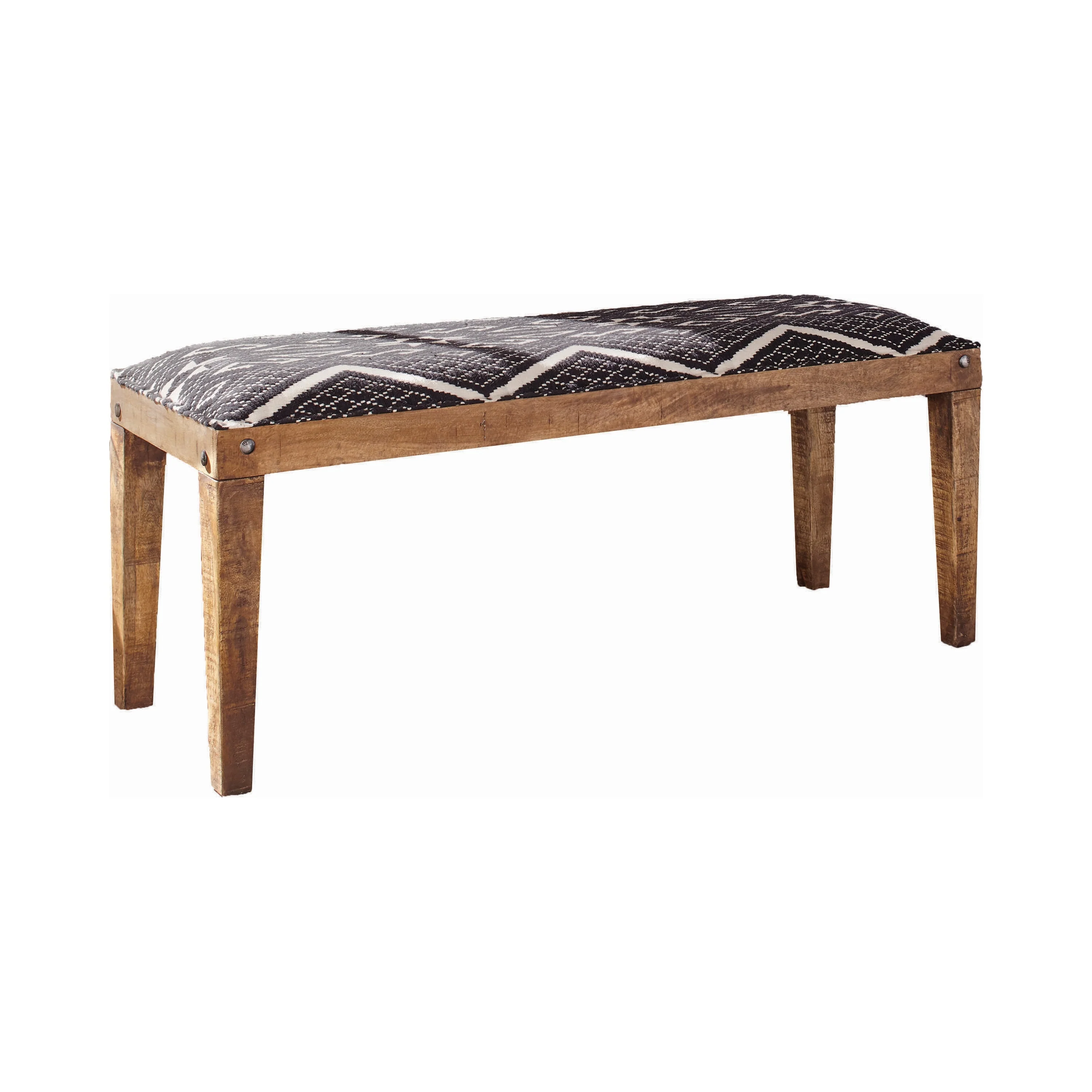 Mariah Upholstered Mango Wood Bench