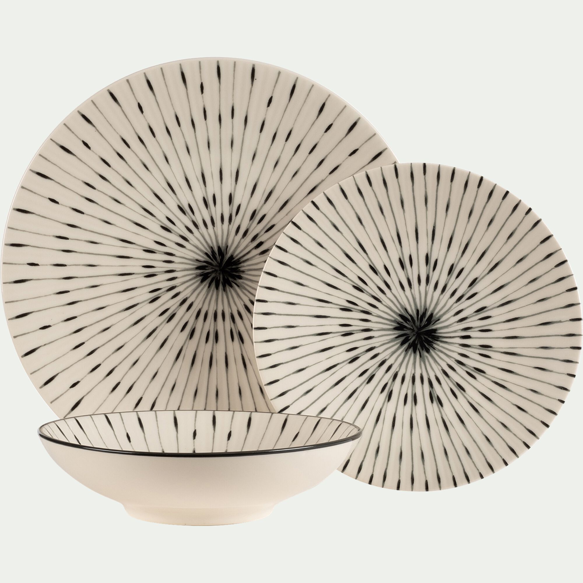 ARYA - Assiette dessert en grès D21cm - blanc