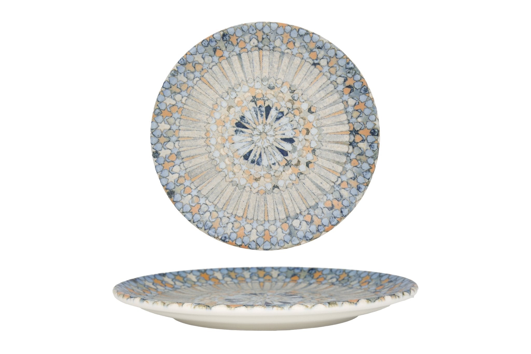 Bonna Gebaksbord - Luca Mosaic - Porselein - 19 cm - set van 6