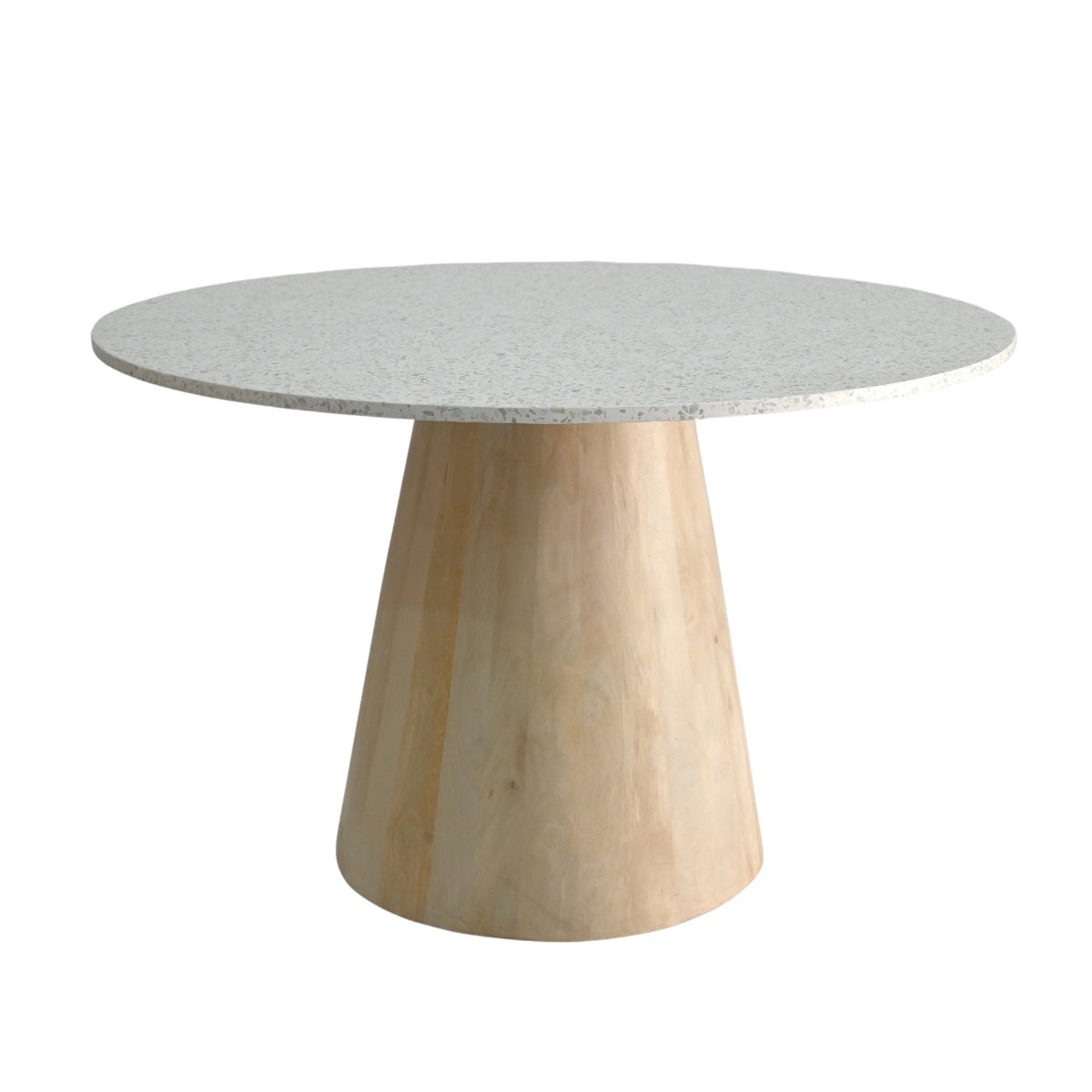 DÉJA Living Salontafel Sara Rond - Terrazzo/Hout - Naturel - 55x55x38cm