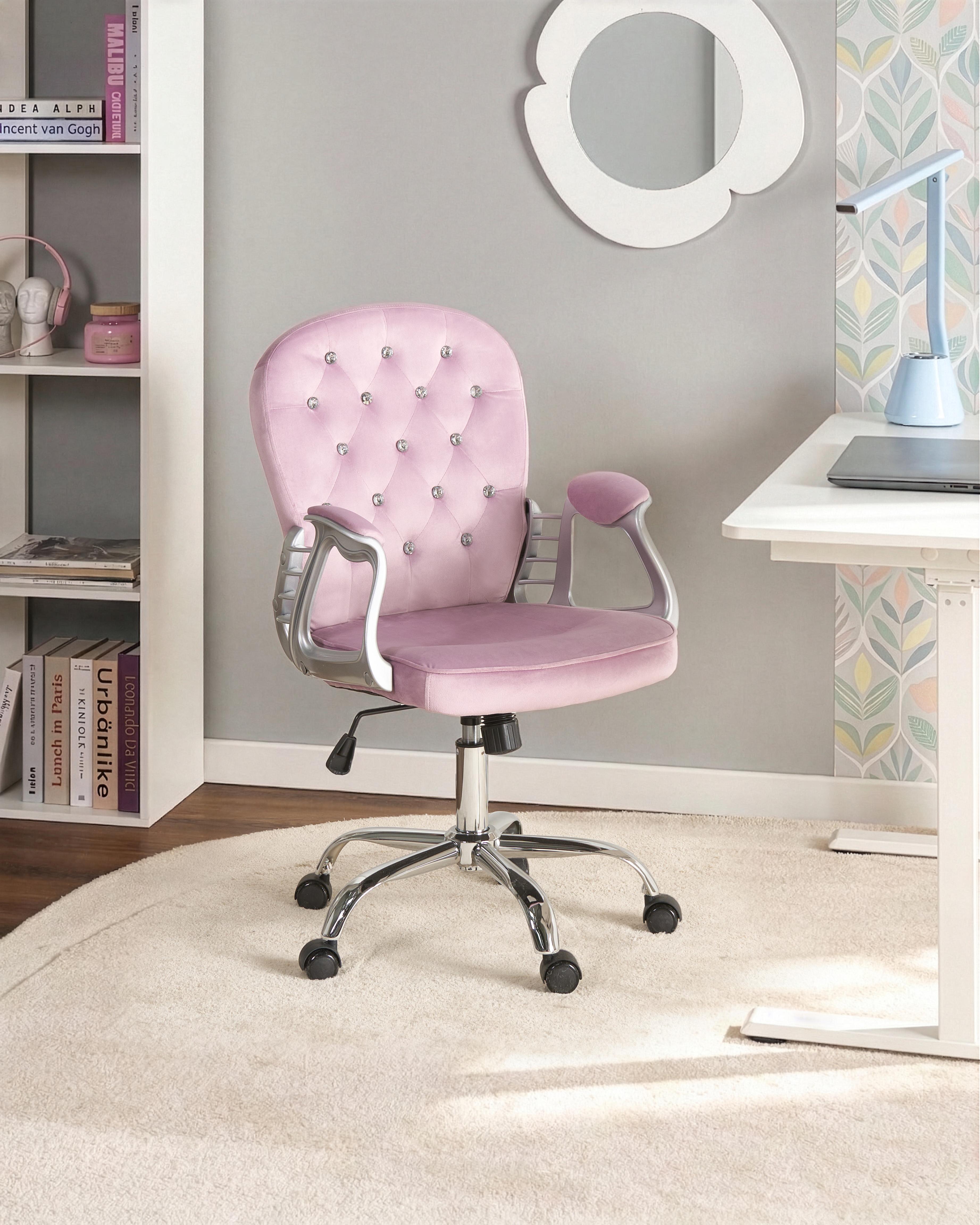 Desk Chair PRINCESS Velvet Light Violet