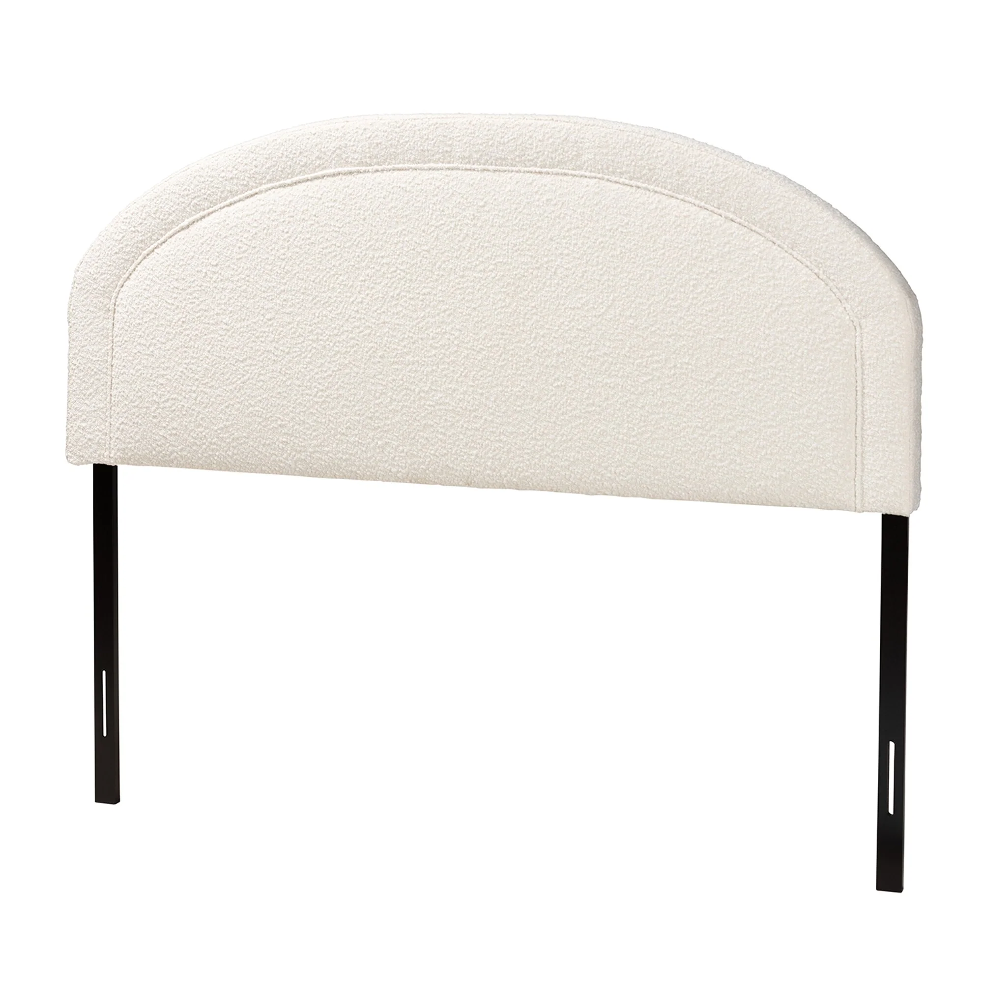 Fiana Modern Cream Boucle Fabric Queen Size Headboard
