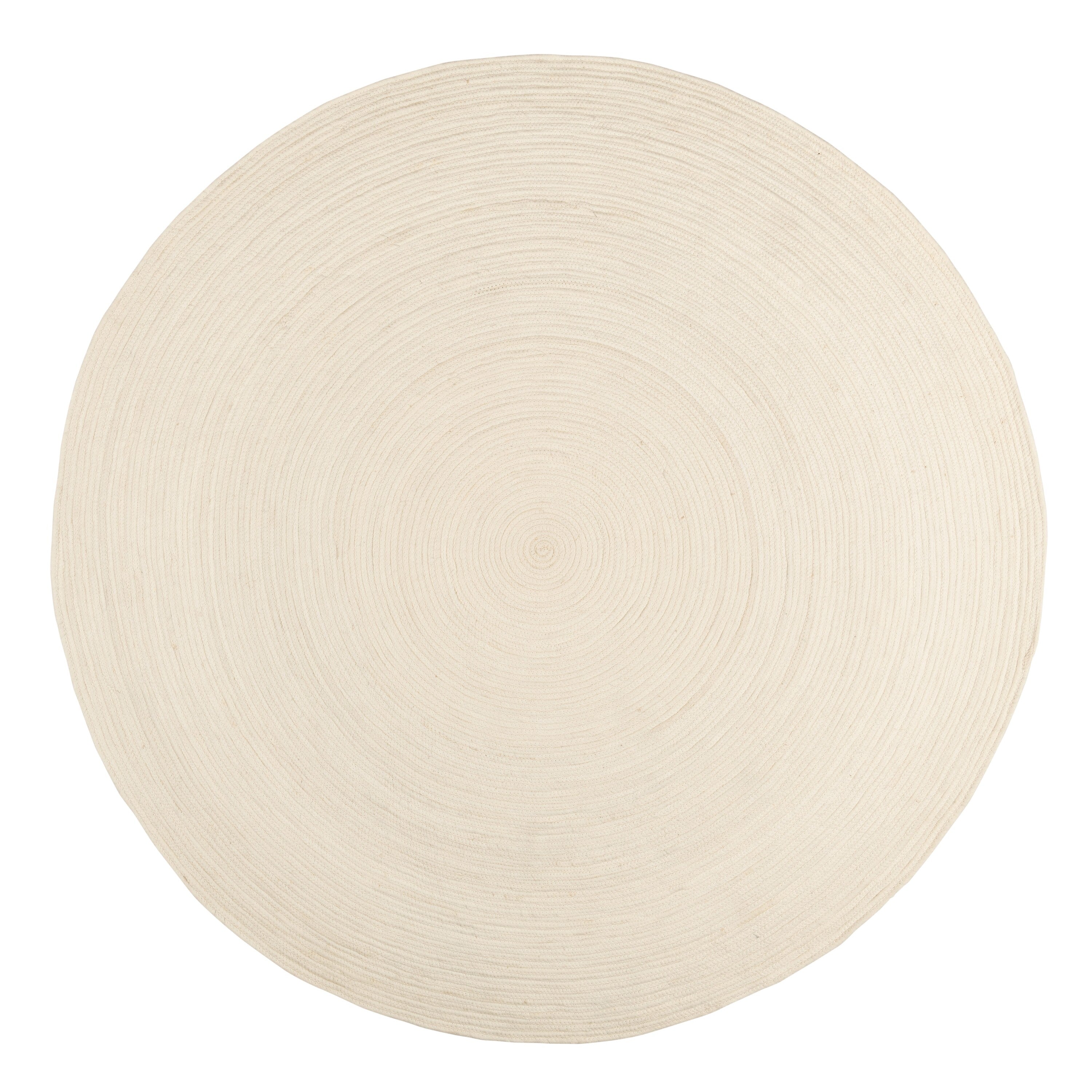 by fonQ Dots Wollen Vloerkleed Ø 200 cm - Crème