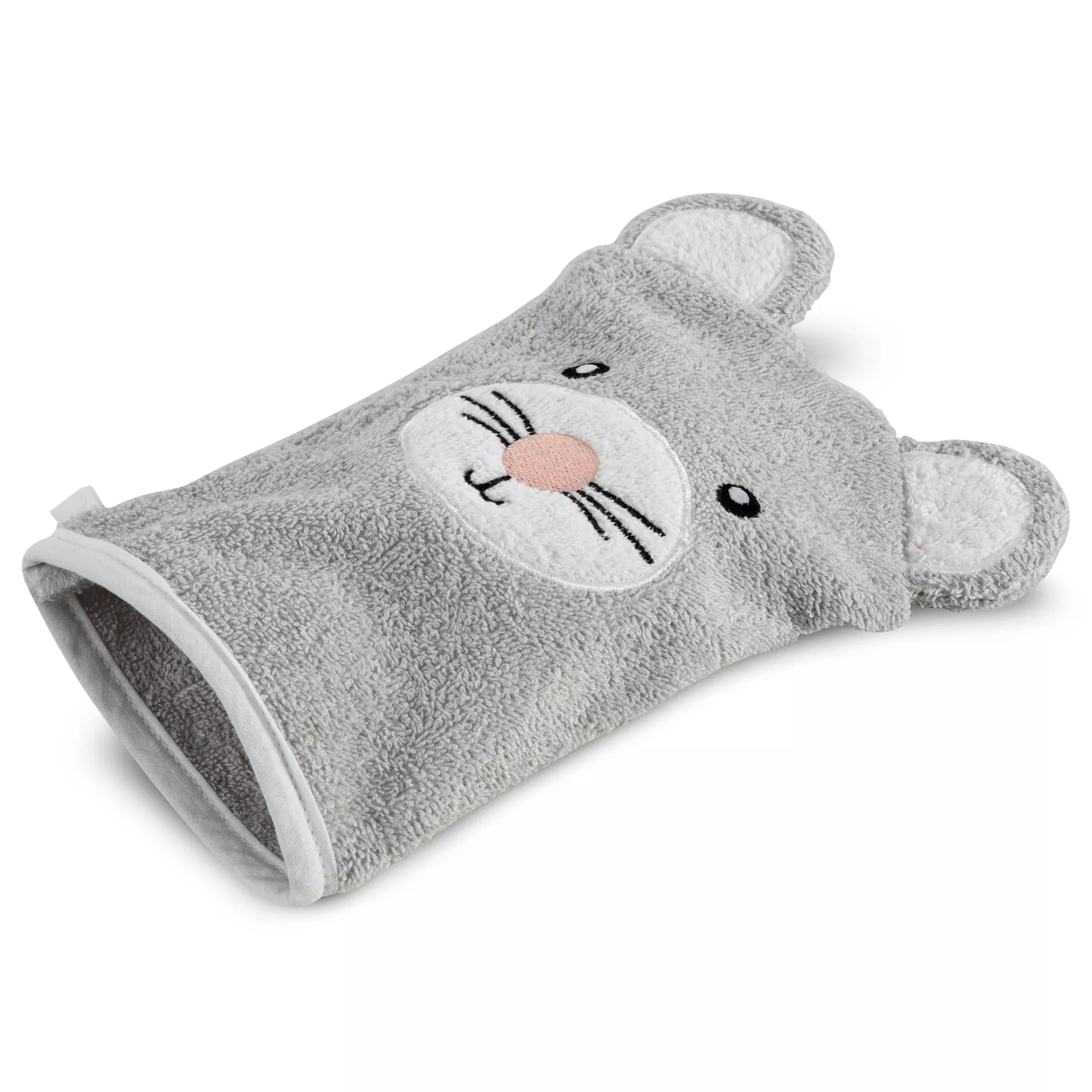 Myjka do kąpieli dziecięca 15x21 cm bawełniana kolor srebrny 350 g/m2 BABY 71