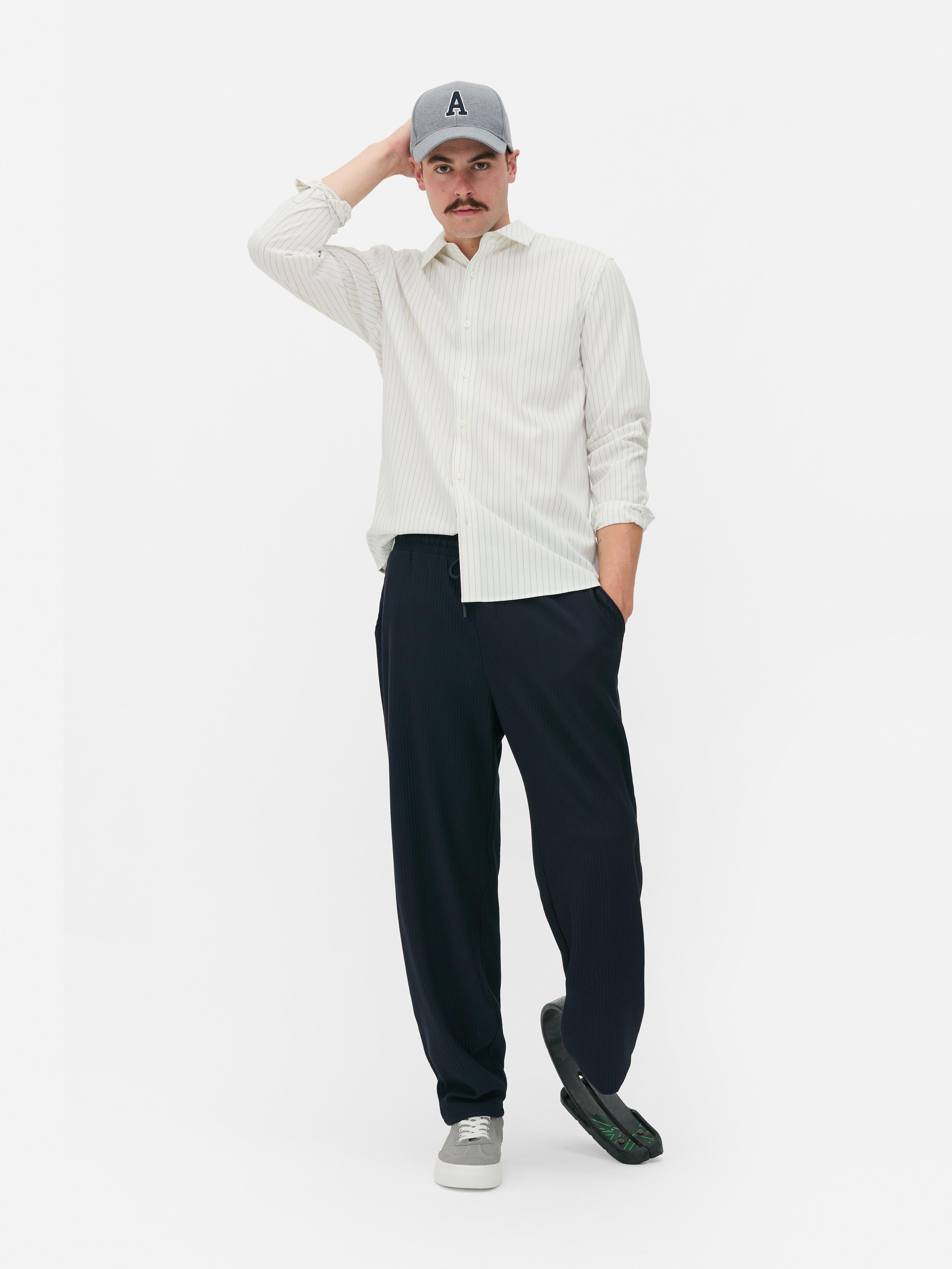 Long-Sleeve Pinstripe Shirt