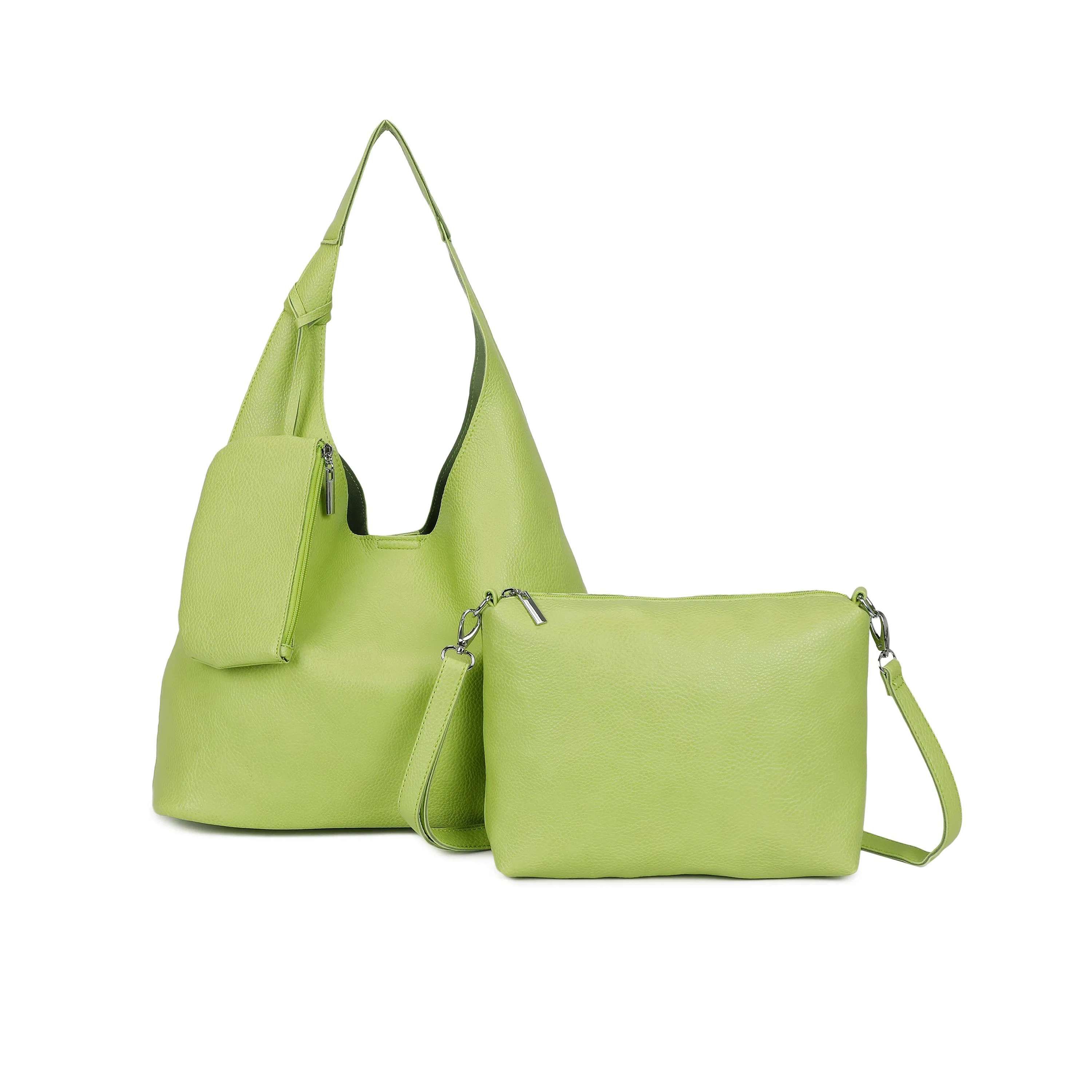 Kitise 3IN1 Roomy Slouchy Tote with Crossbody & Mini Pouch