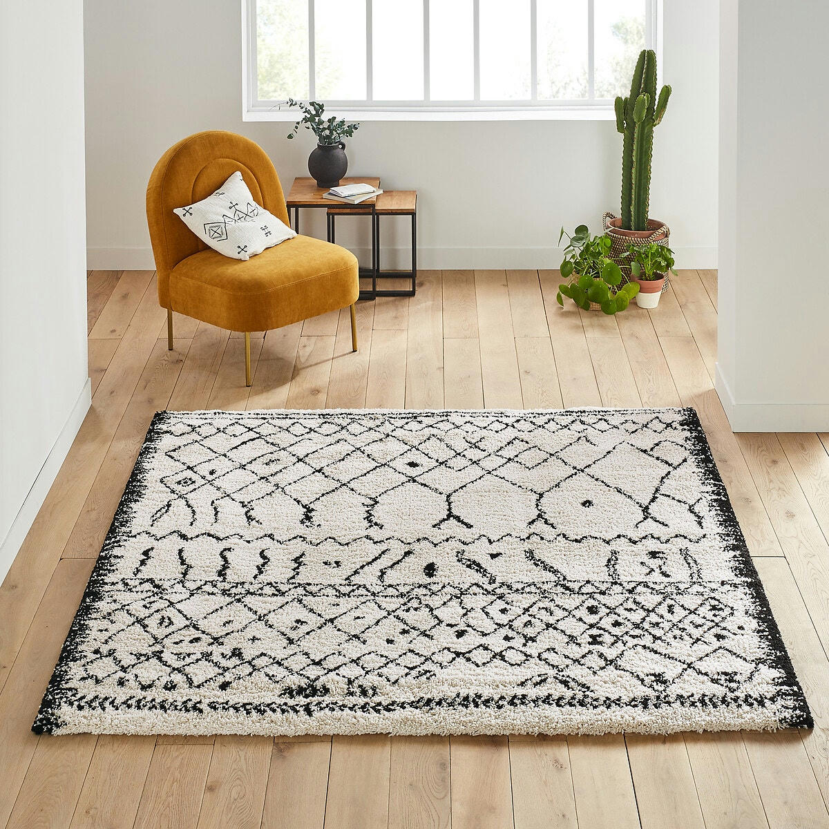 Tapis style berbère forme carré, Afaw