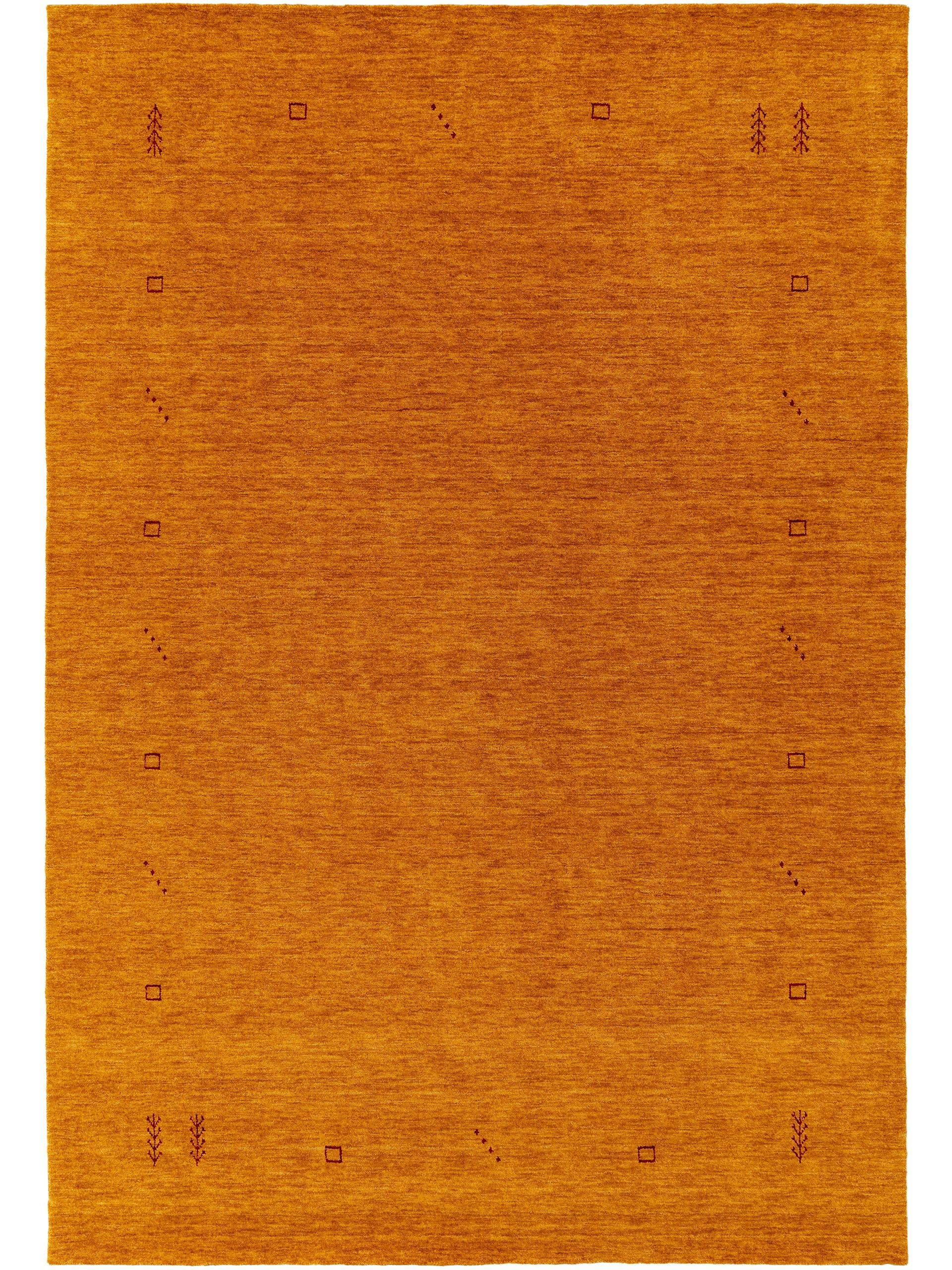 JAMAL - Tapis de laine jaune 80x150