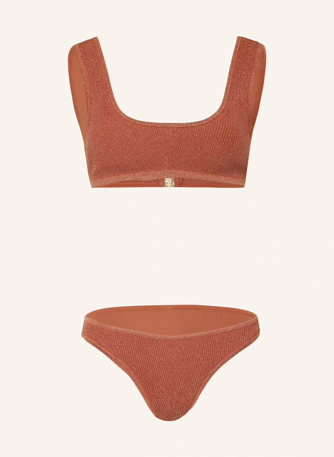 ZIMMERMANN Bustier-Bikini WYLIE mit Glitzergarn