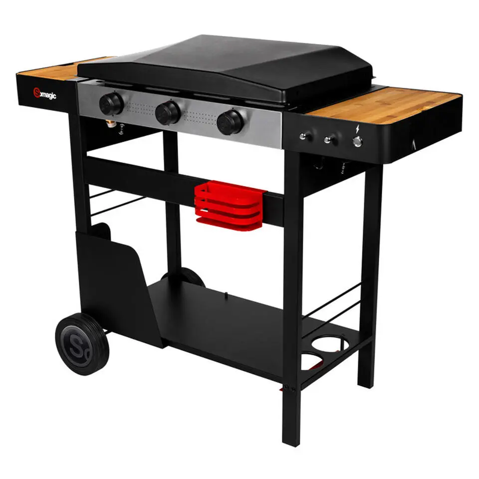 Somagic Plancha - Zwart - 112.5 x 47.5 x 88.5cm